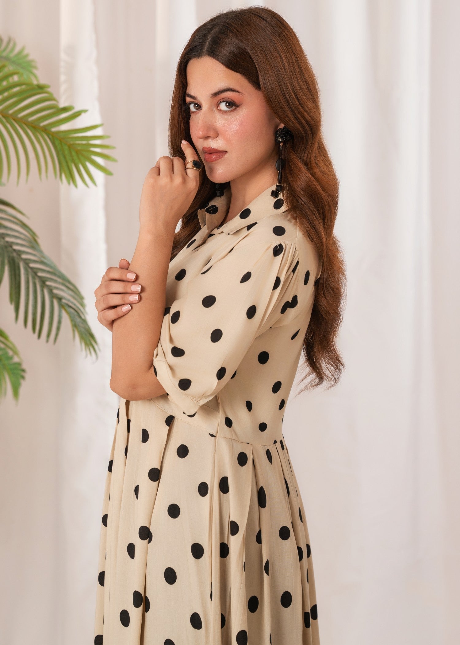 linen Maxi in Khaki brown