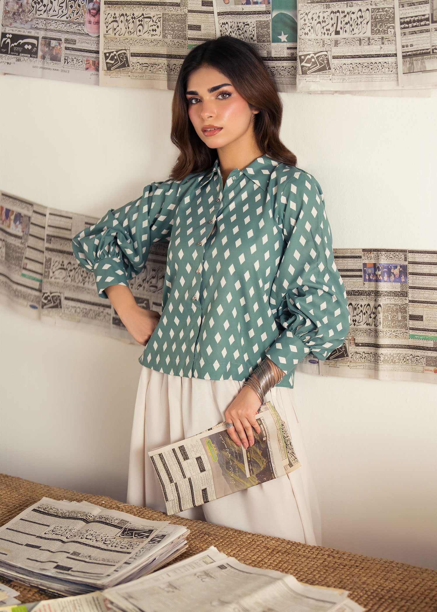 lawn Skirt in Sage green
