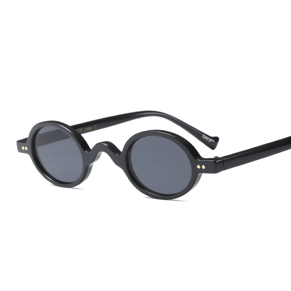Oval Retro Sunglasses Men Leopard Print