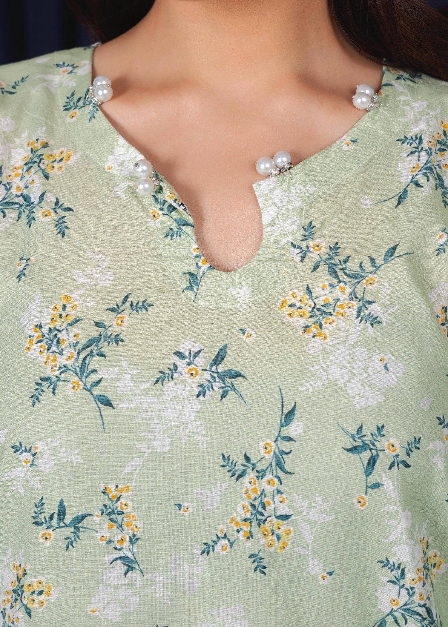 corduroy Kurta Set in Mint green