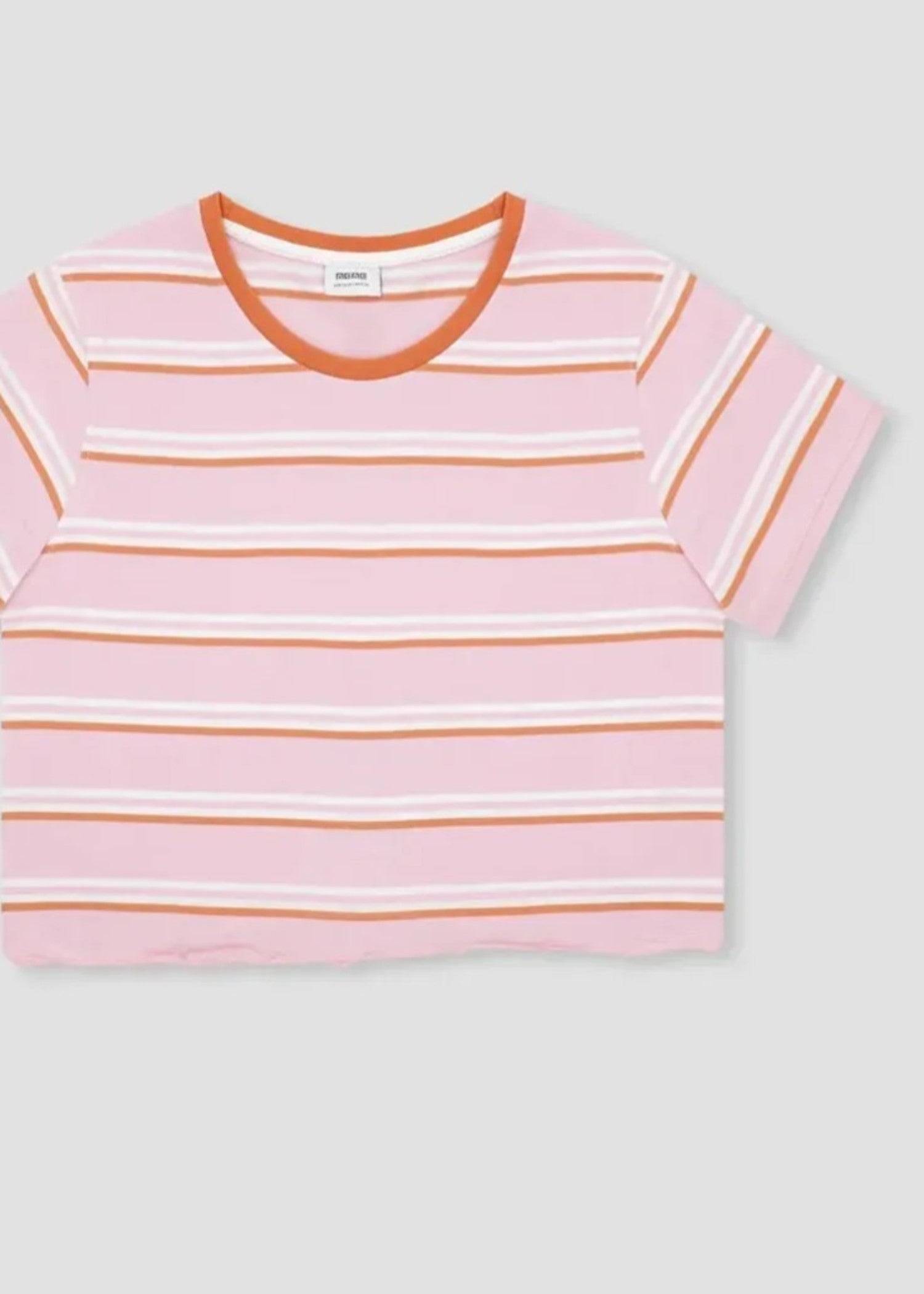 cotton T Shirt in Pink, red, white