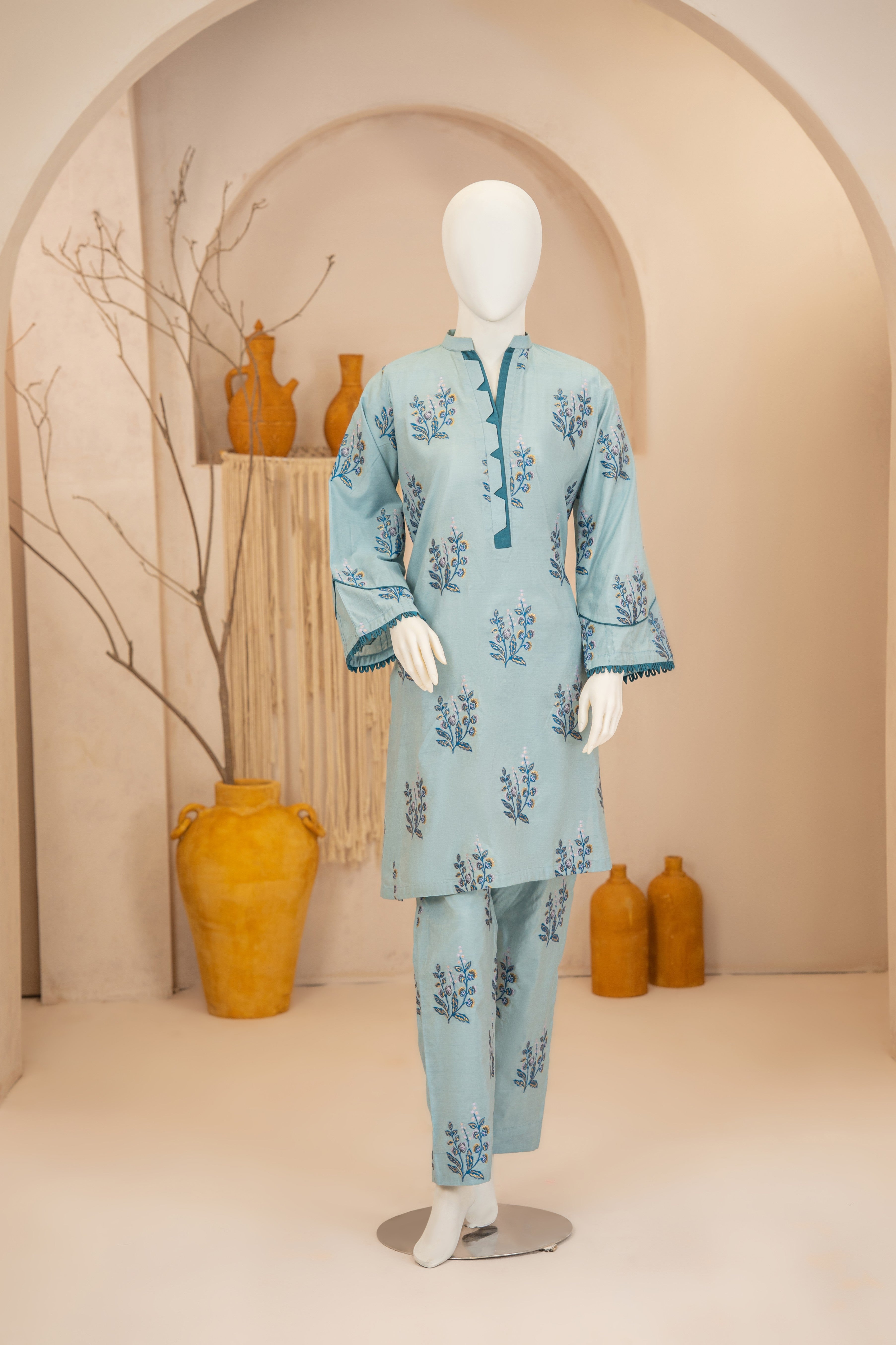viscose Co Ord Sets in Light blue
