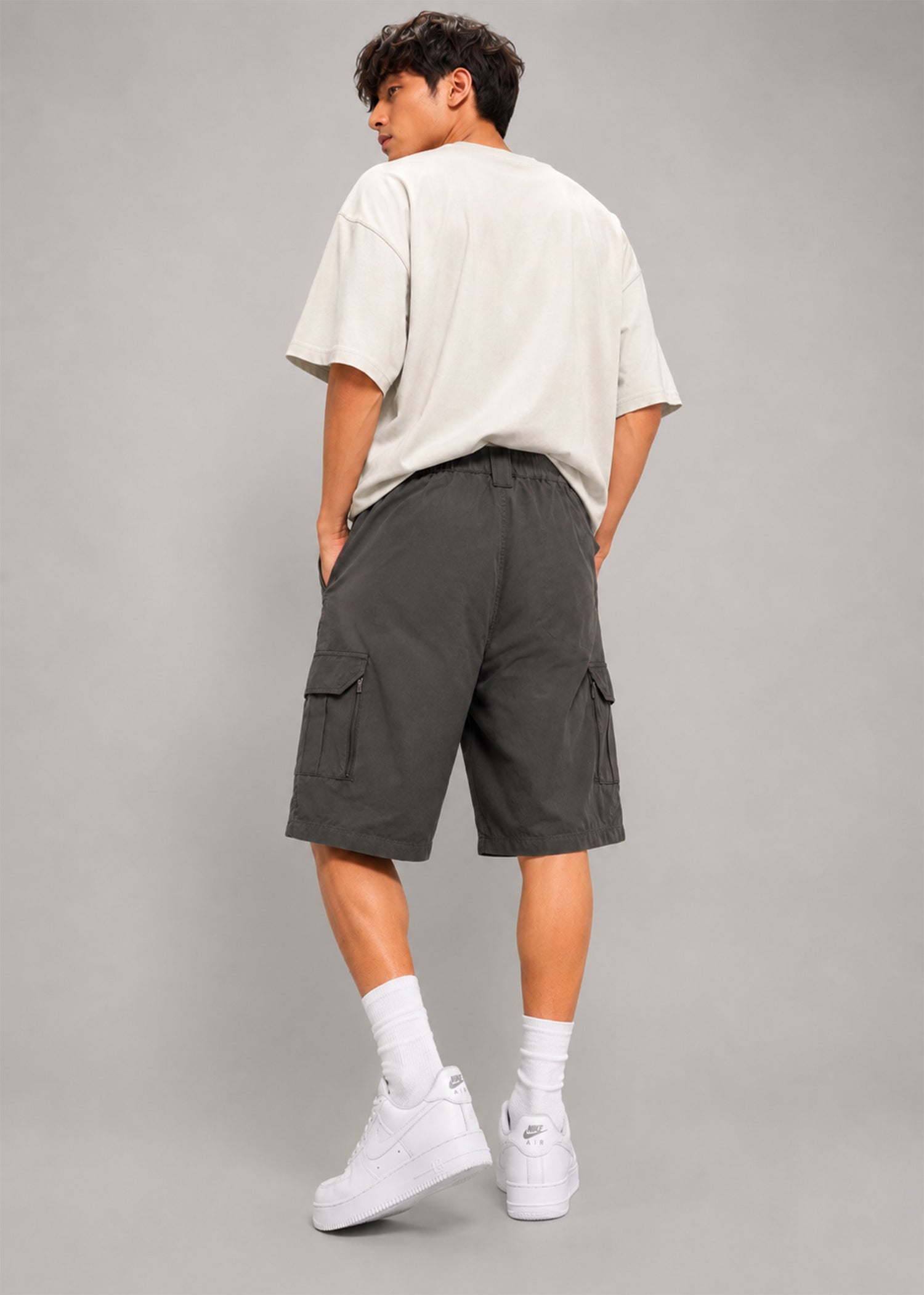 cotton Shorts in Grey