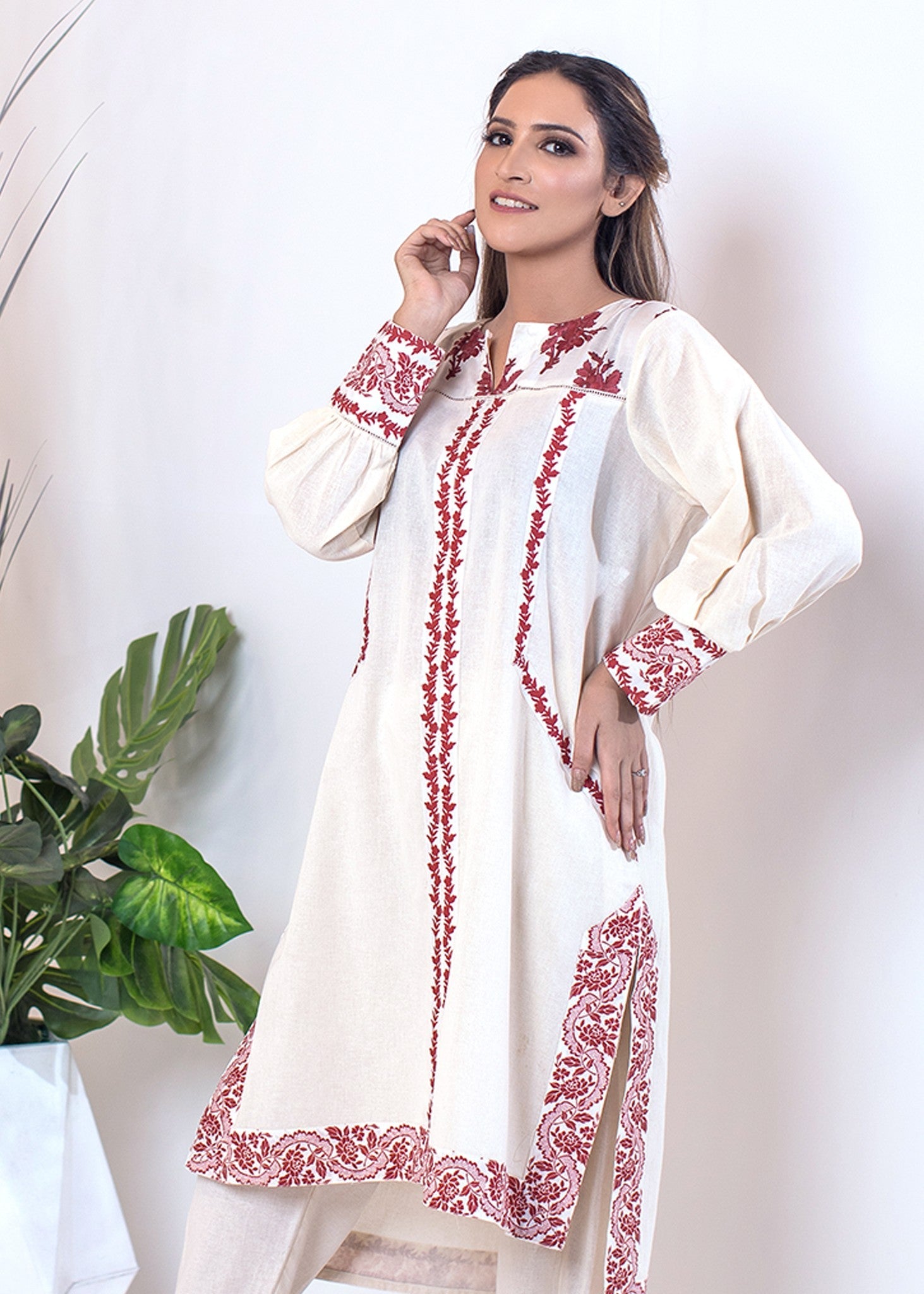 cotton Kurti in Cream