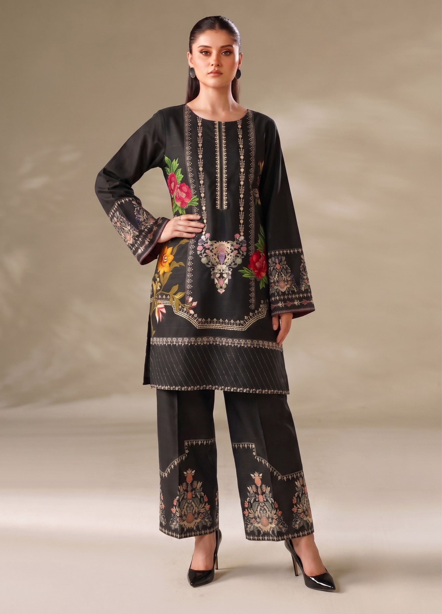 poly grip silk Co Ord Sets in Black
