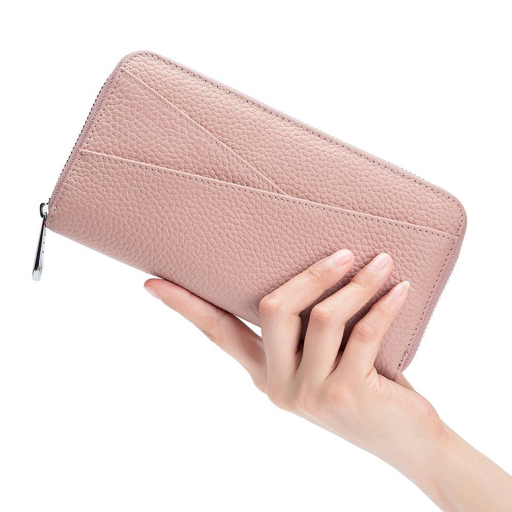 First Layer Leather Organ Card Holder Fashionable Hand