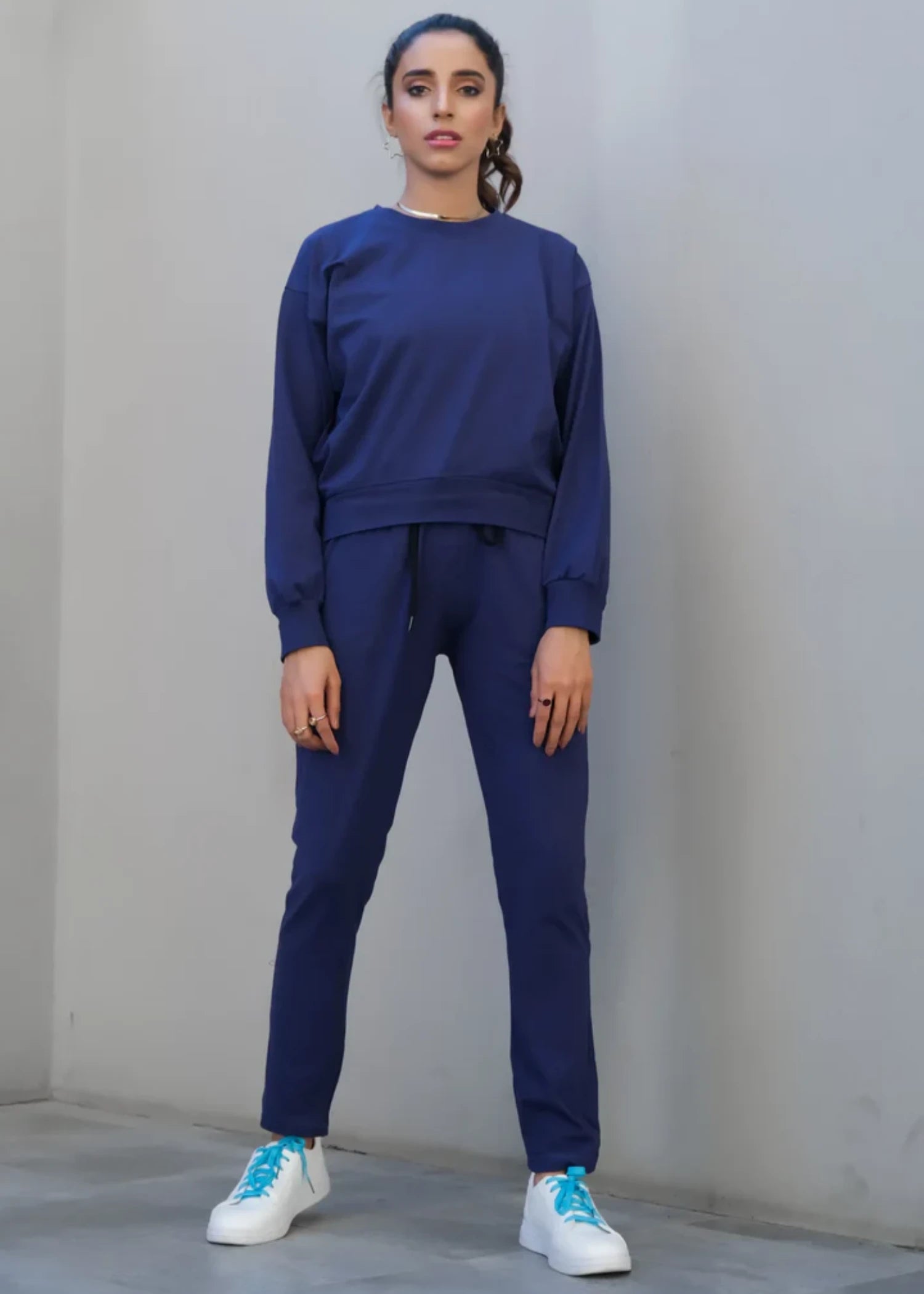 jersey knit Co Ord Sets in Navy blue