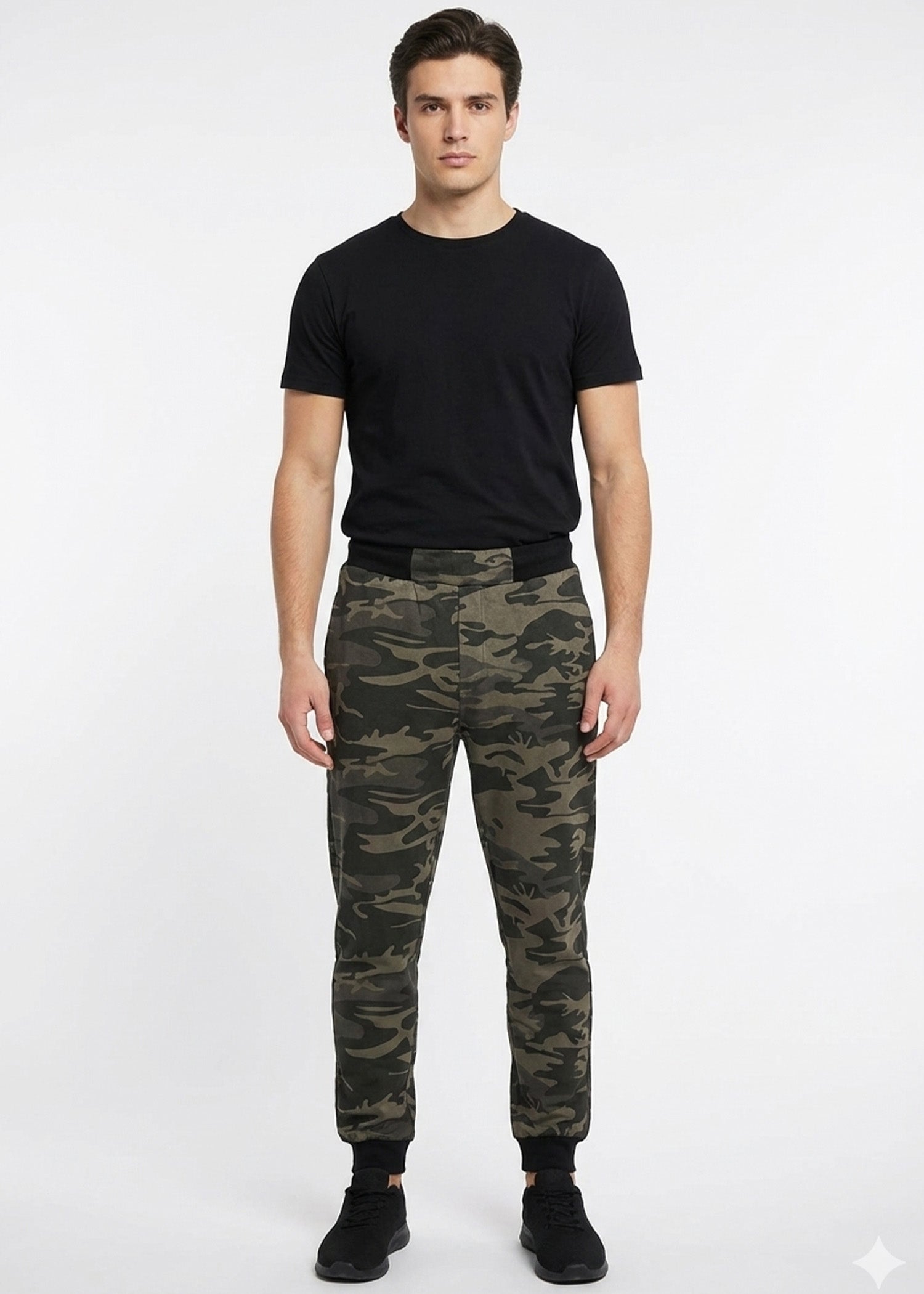 fleece Trousers in Black, grey