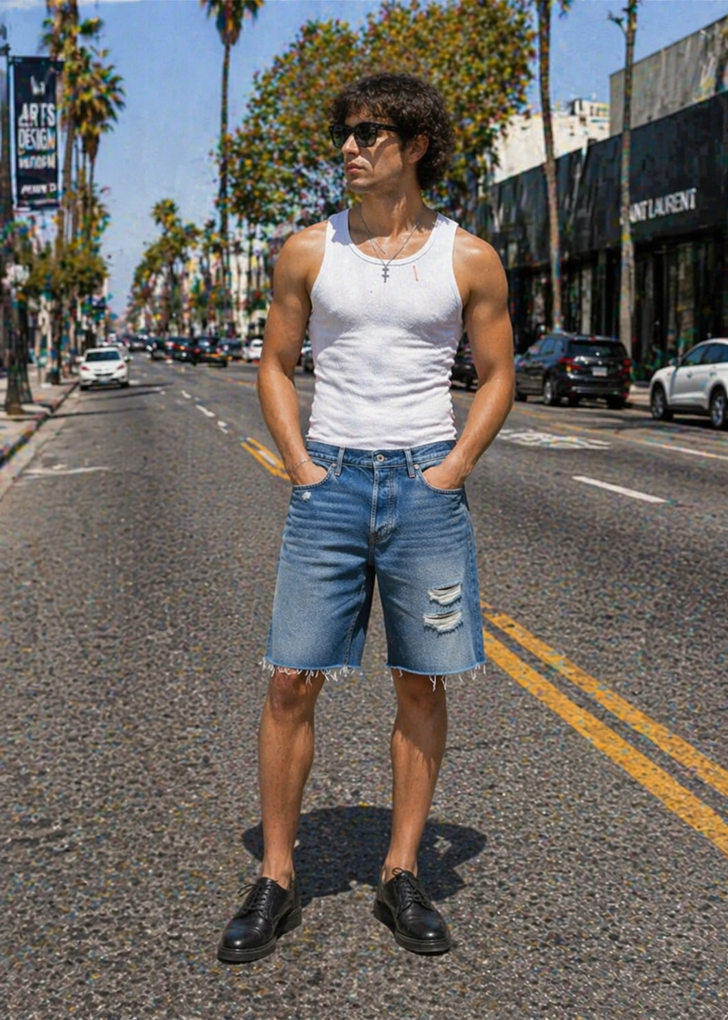 denim Shorts in Blue