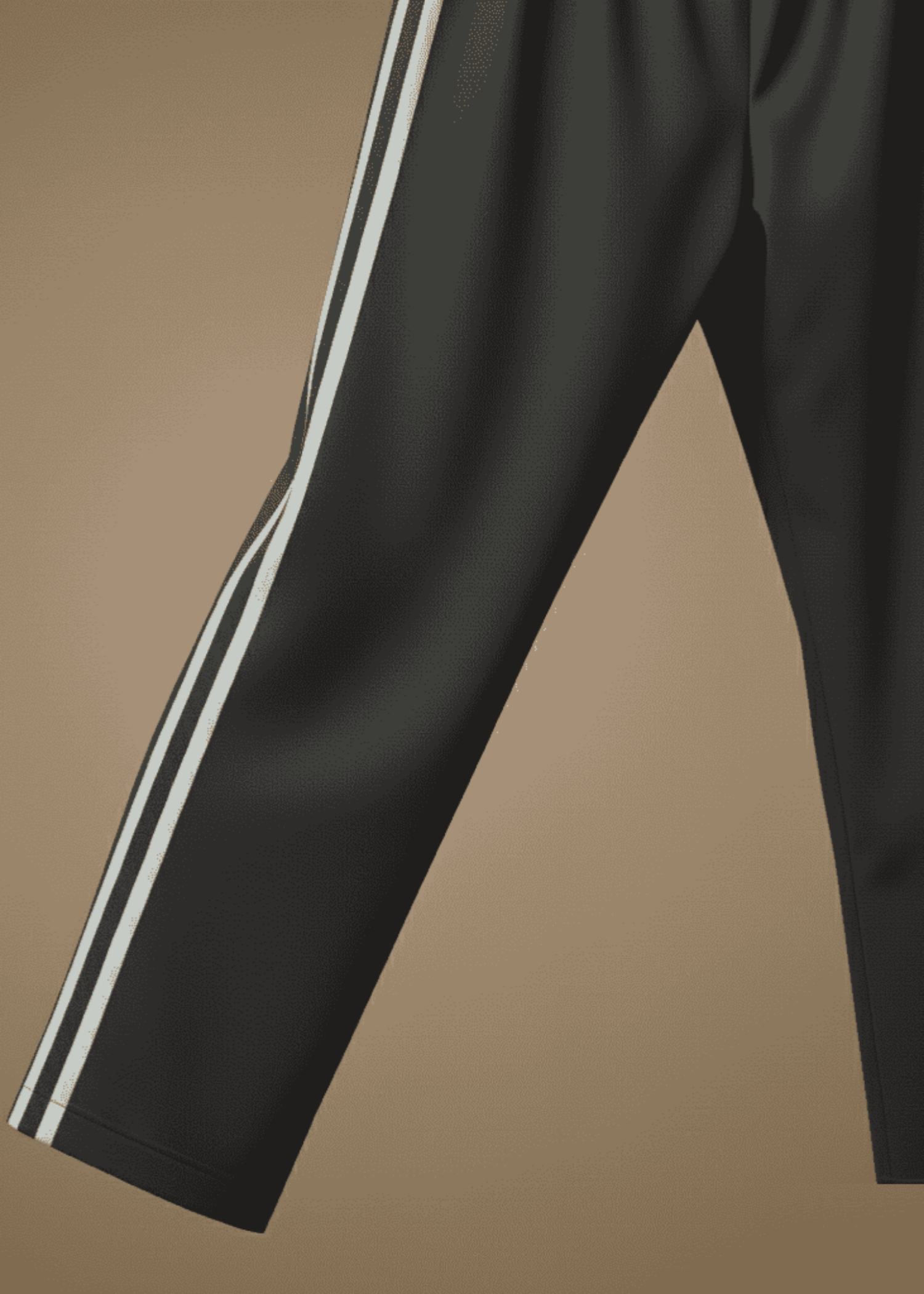cotton jersey Trousers in Black