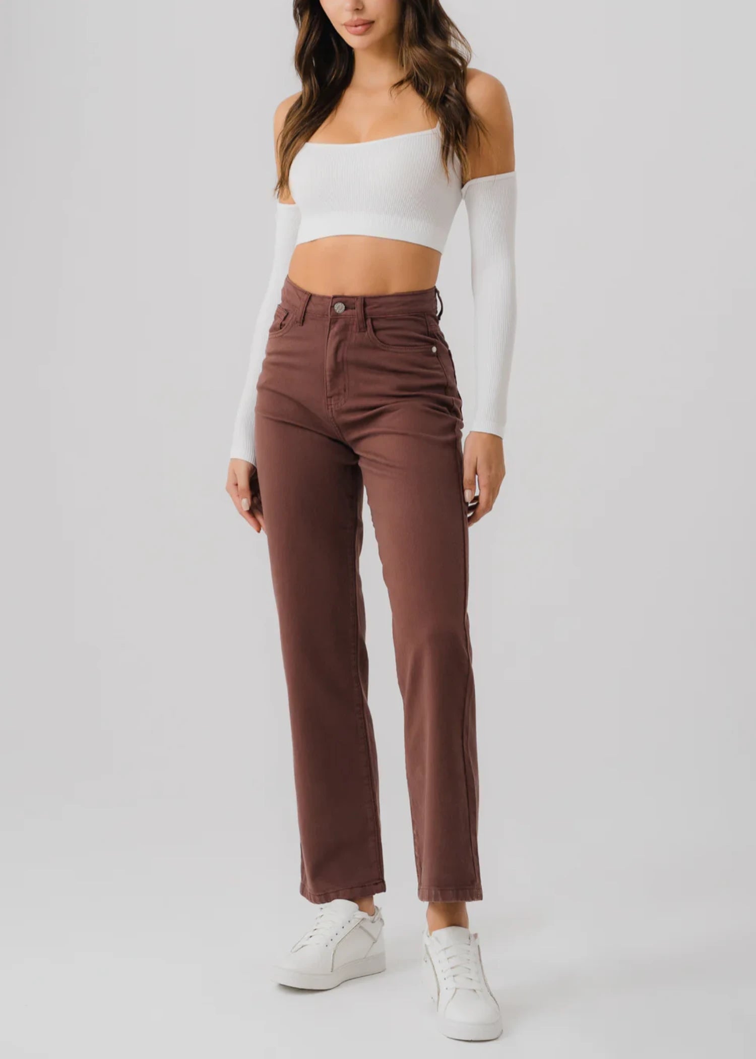 cotton Jeans in Brown