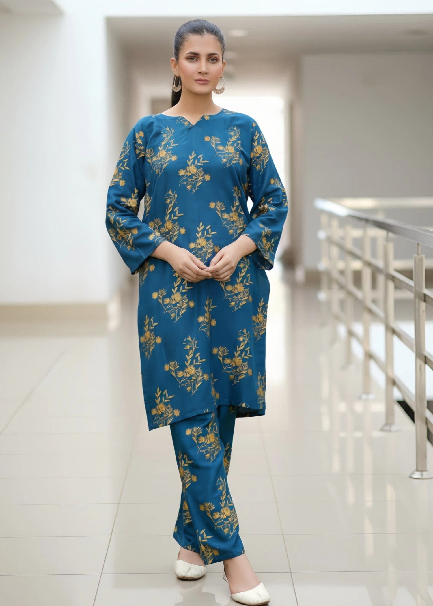 linen Co Ord Sets in Sapphire blue