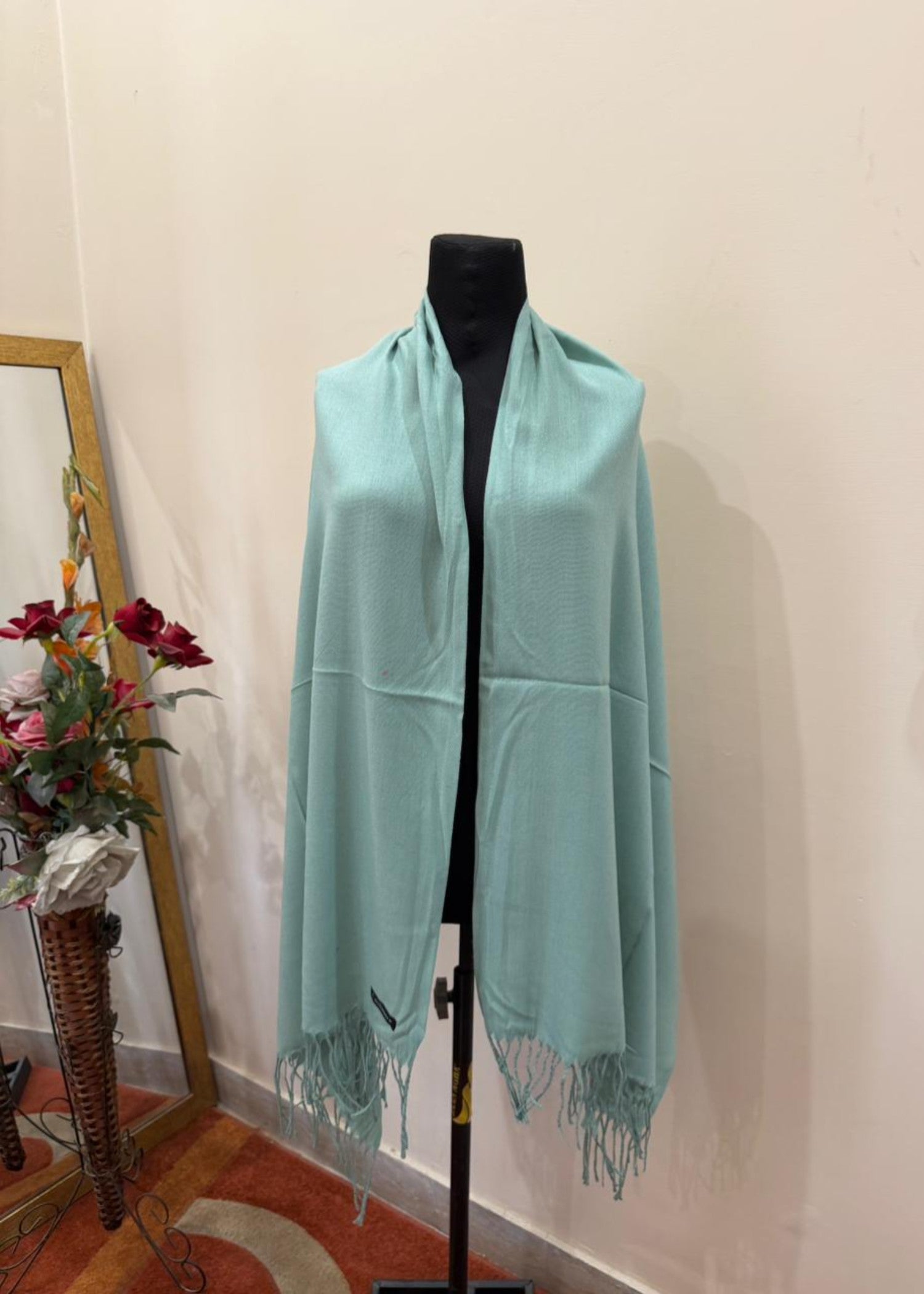 cashmere wool Hijab in Moss green