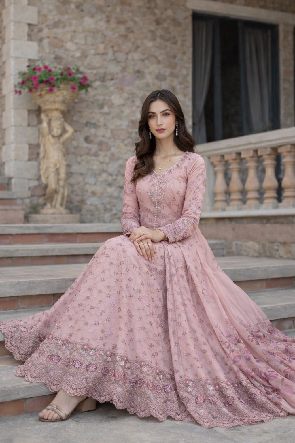 Luxury Eid Schiffli Laserkari Lawn – D1 - B - Sorina