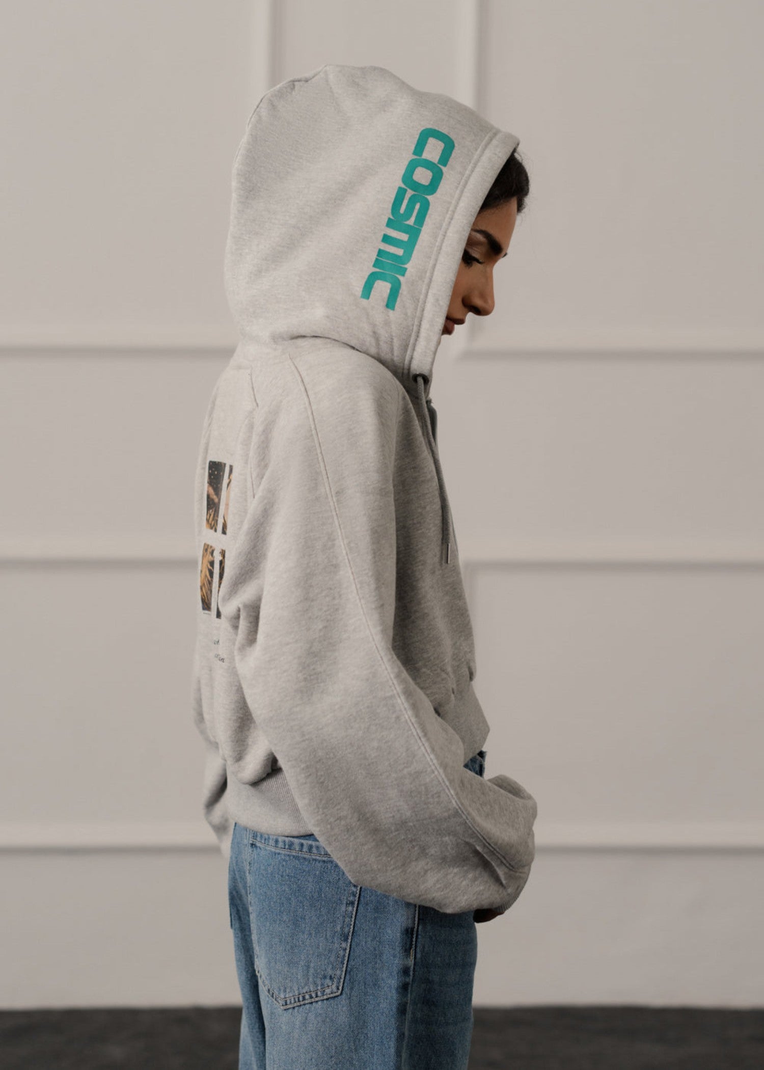 polycotton Hoodie in Grey