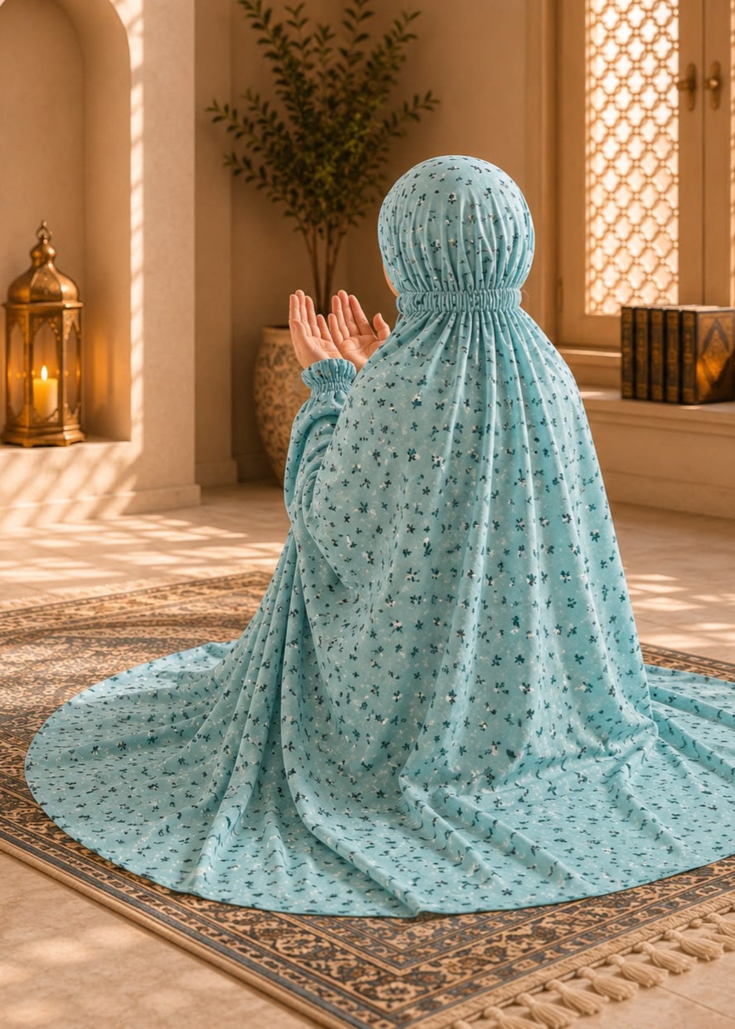 lawn Chaddar in Aquamarine