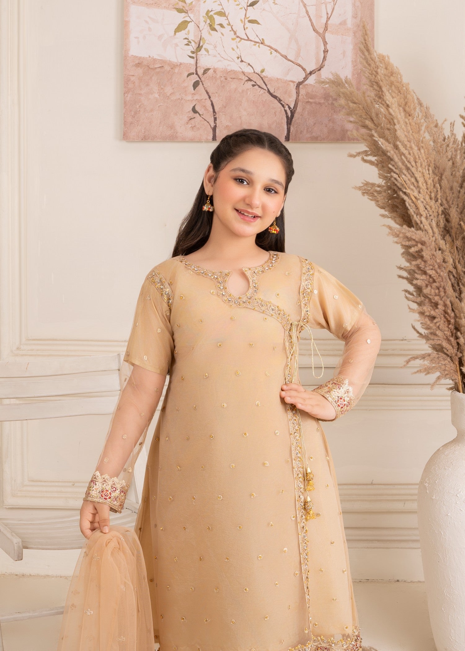 net Angrakha in Beige