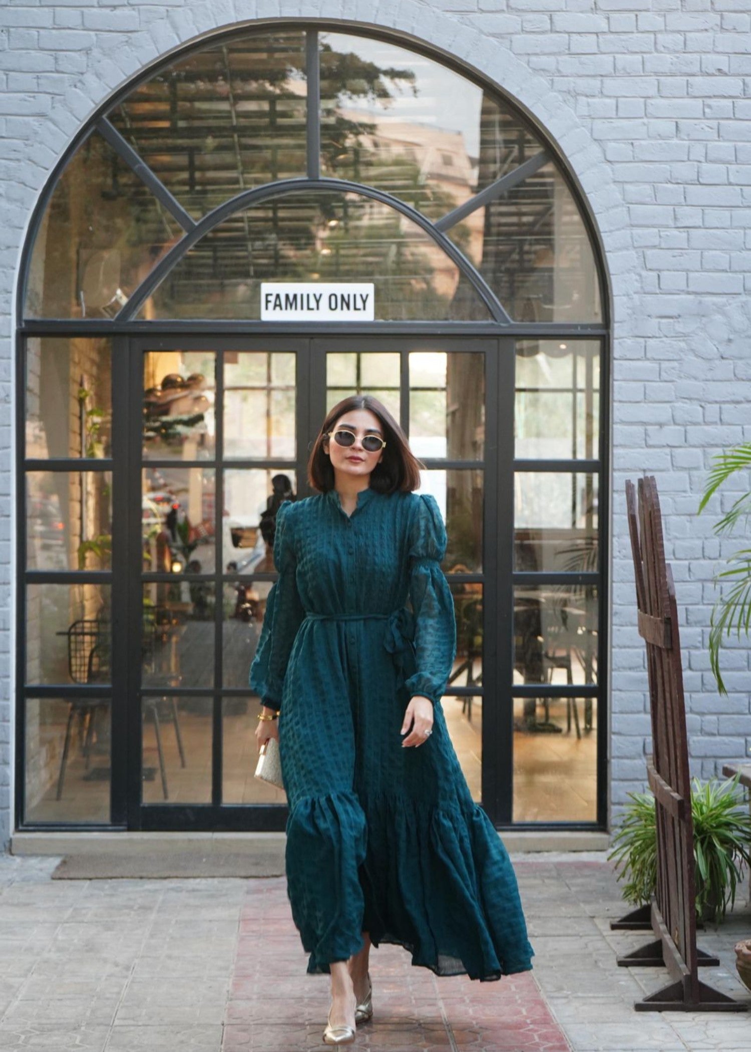 chiffon Dress in Sea green