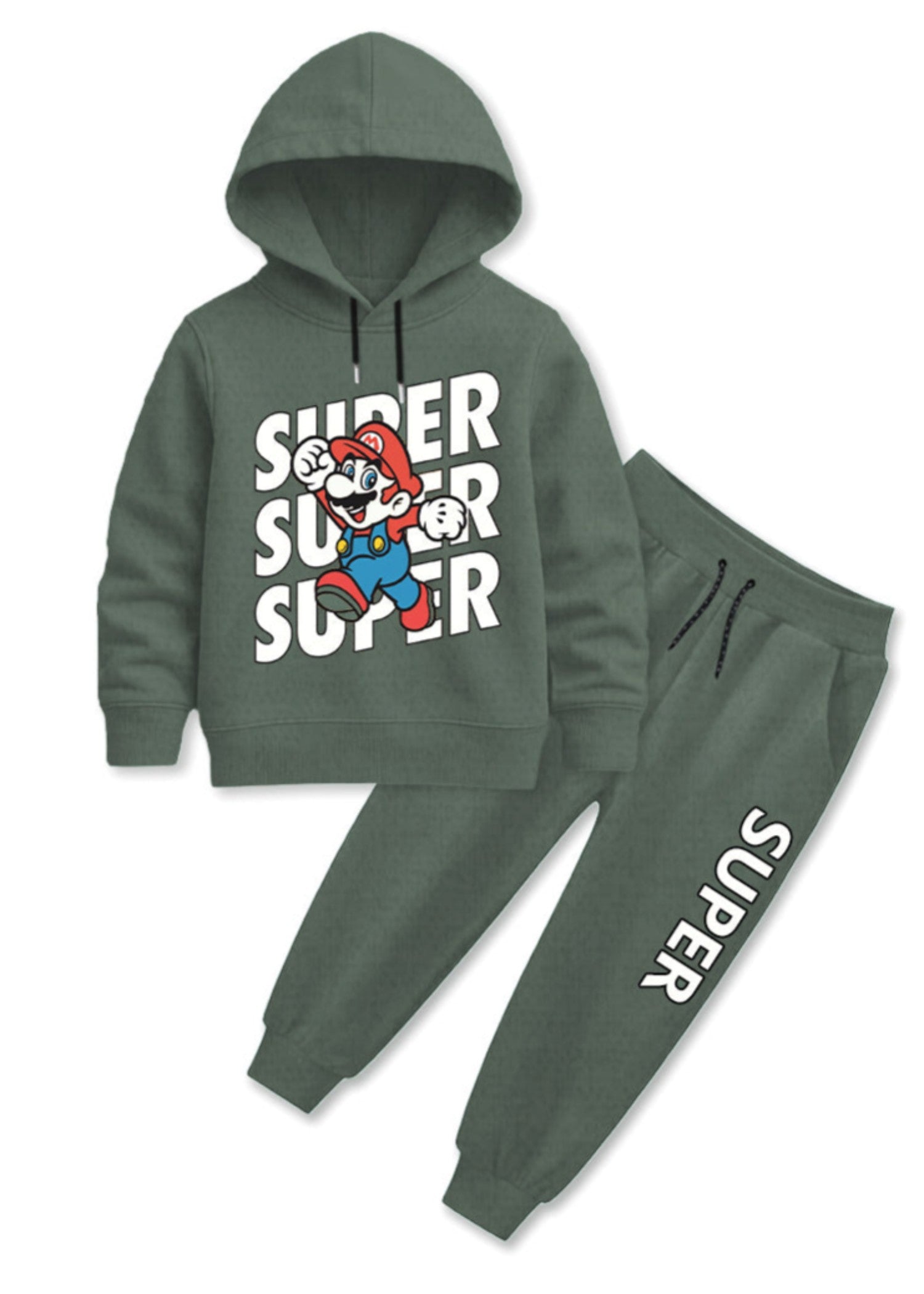 fleece Tracksuit in Green