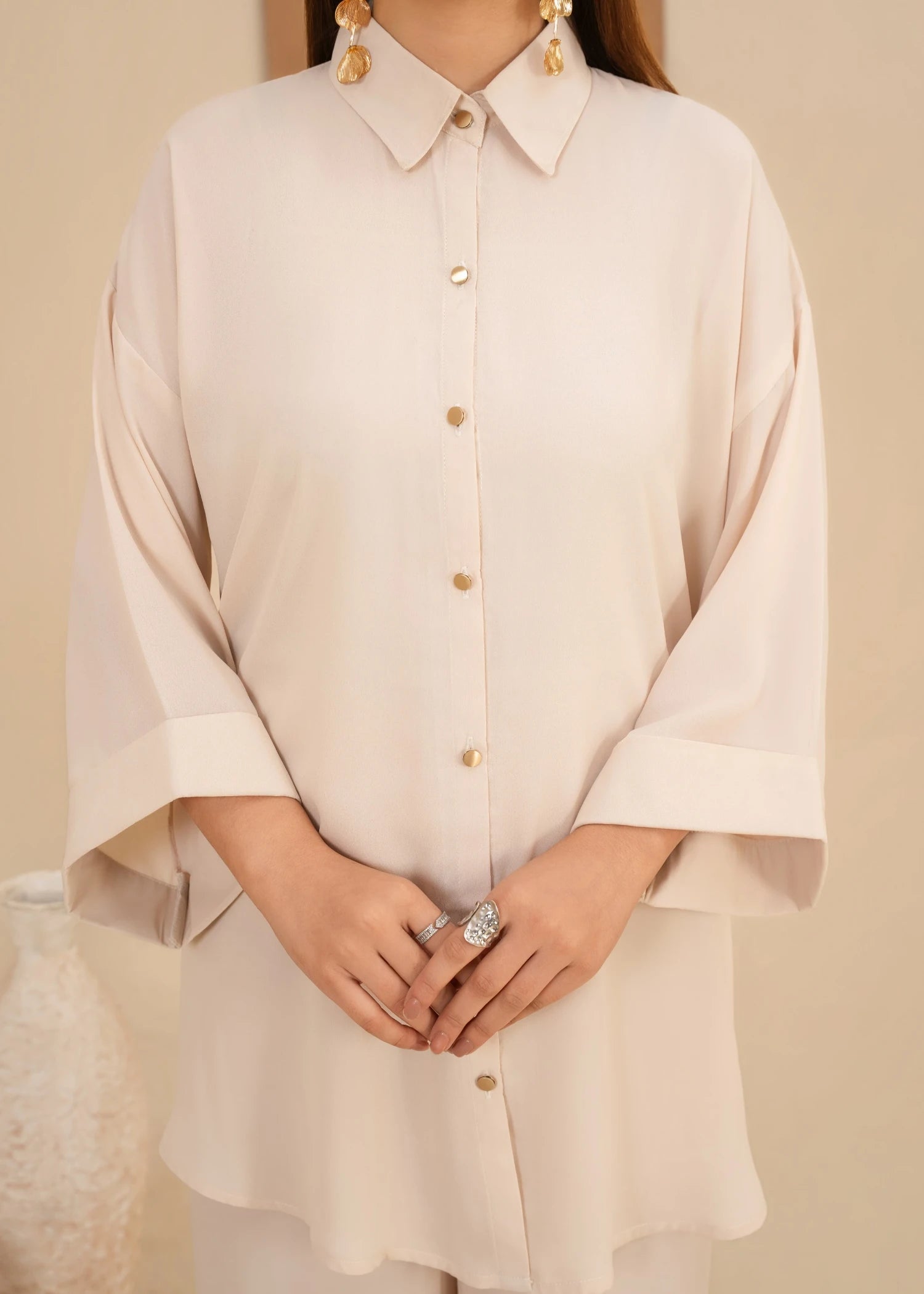 georgette Co ord Sets in Off-white