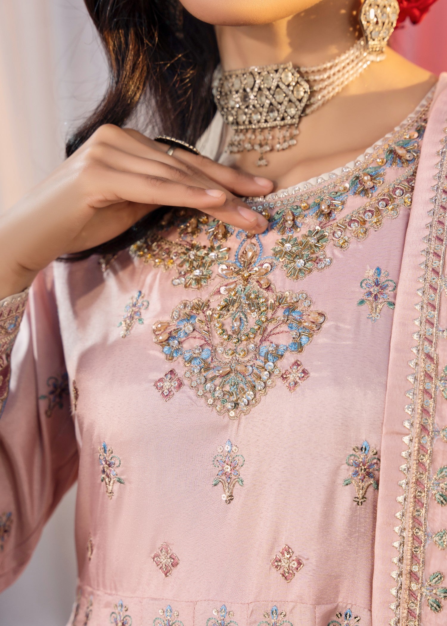 silk Maxi in Blush pink