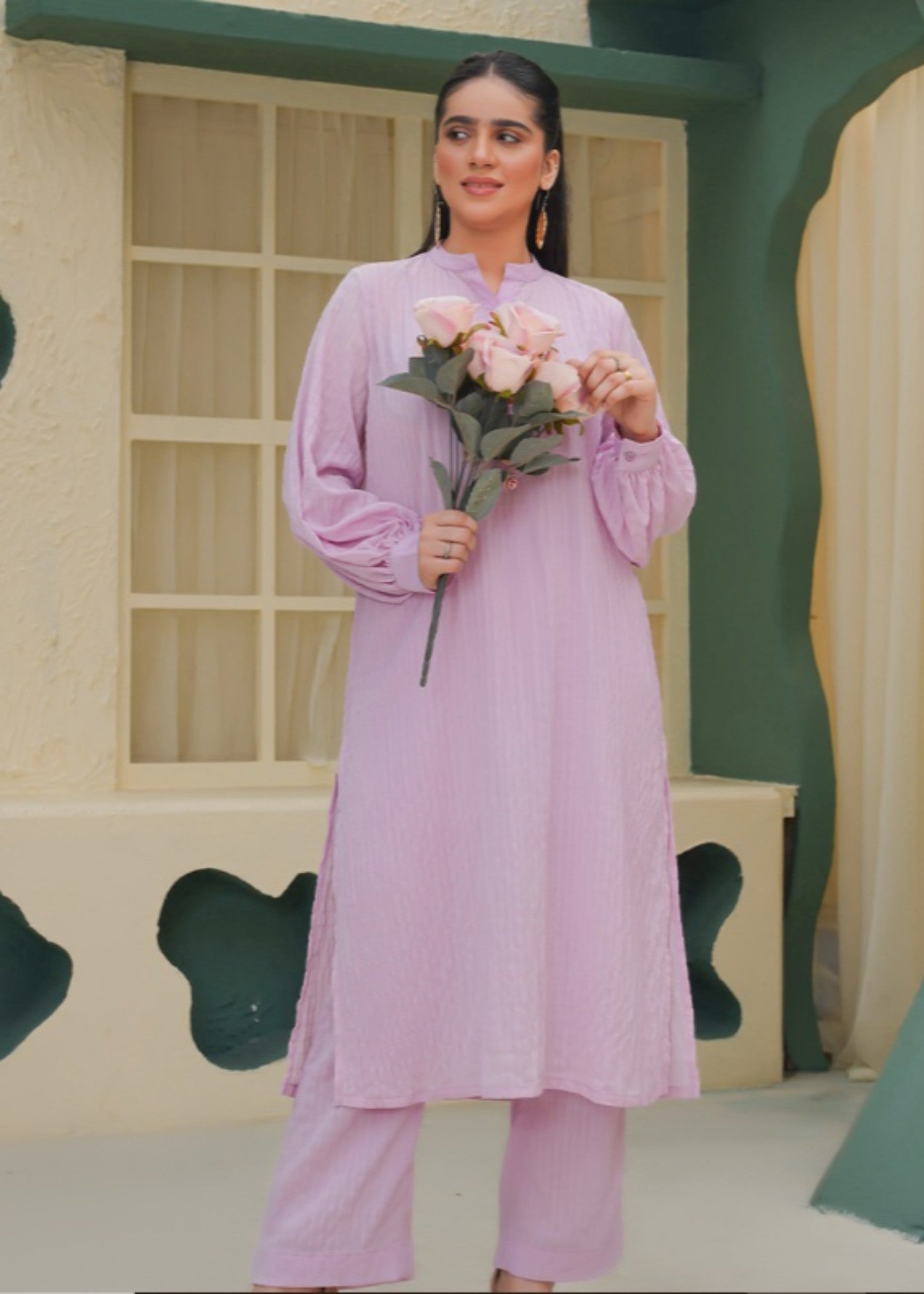 cotton Co Ord Sets in Purple pizzazz
