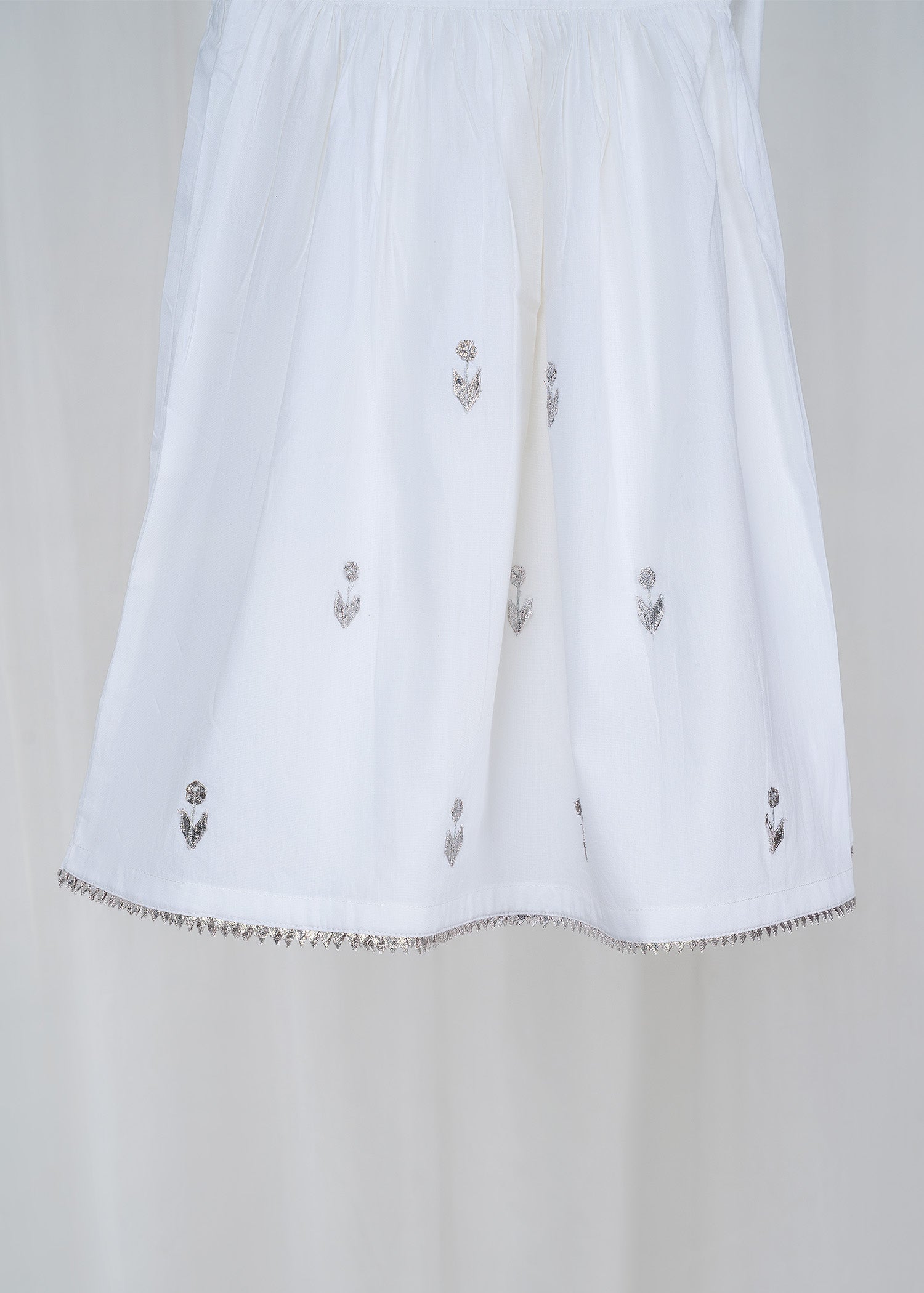 cotton Gharara in White