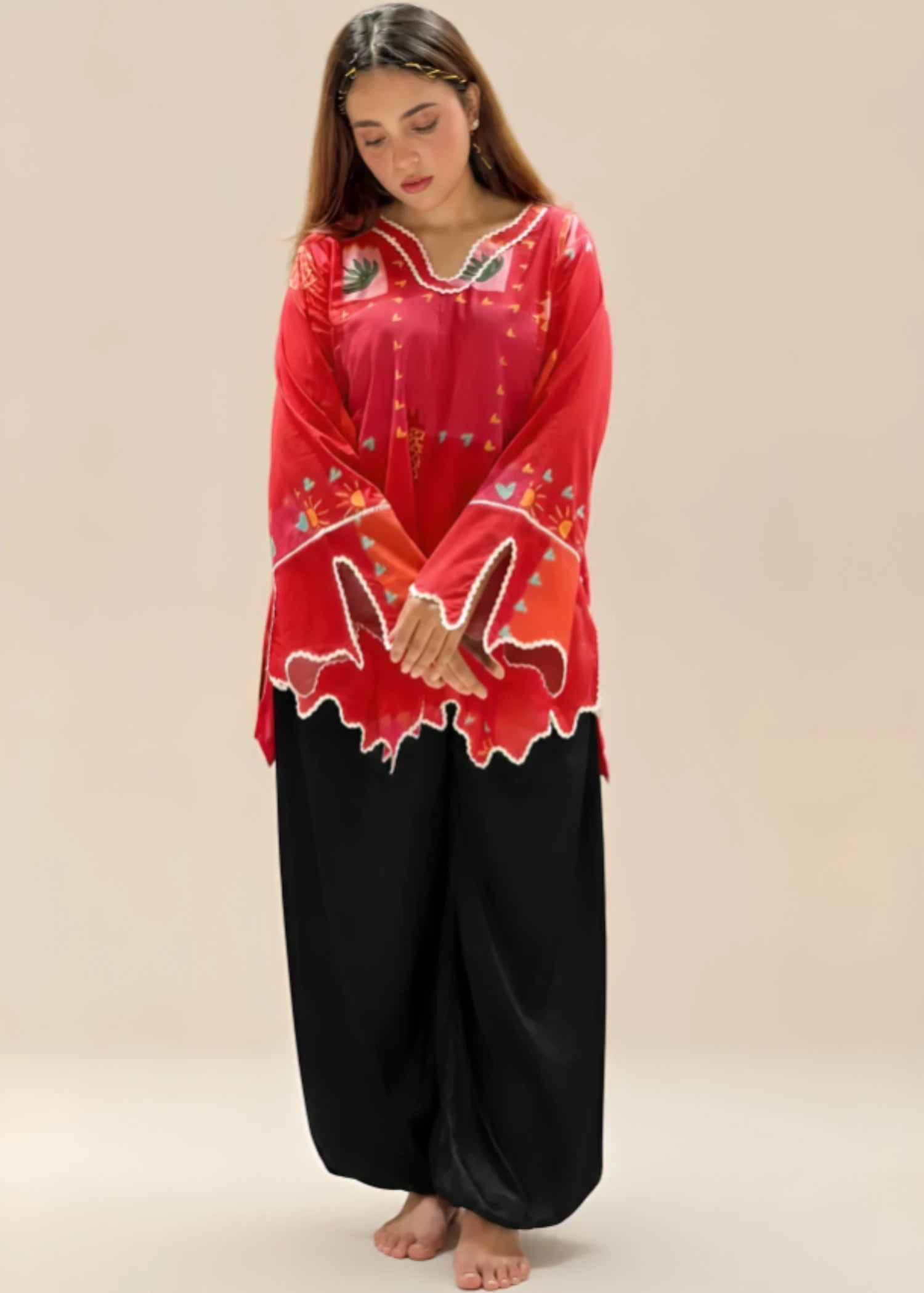 swiss lawn Shalwar in Black