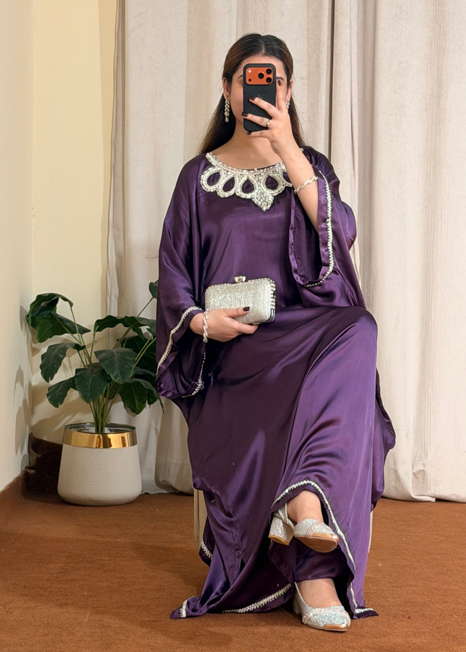 charmuse/shamooz Kaftan in Indigo