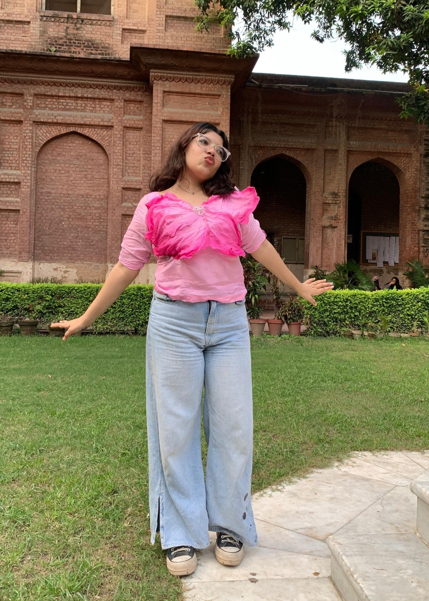 cotton silk Blouse in Pink