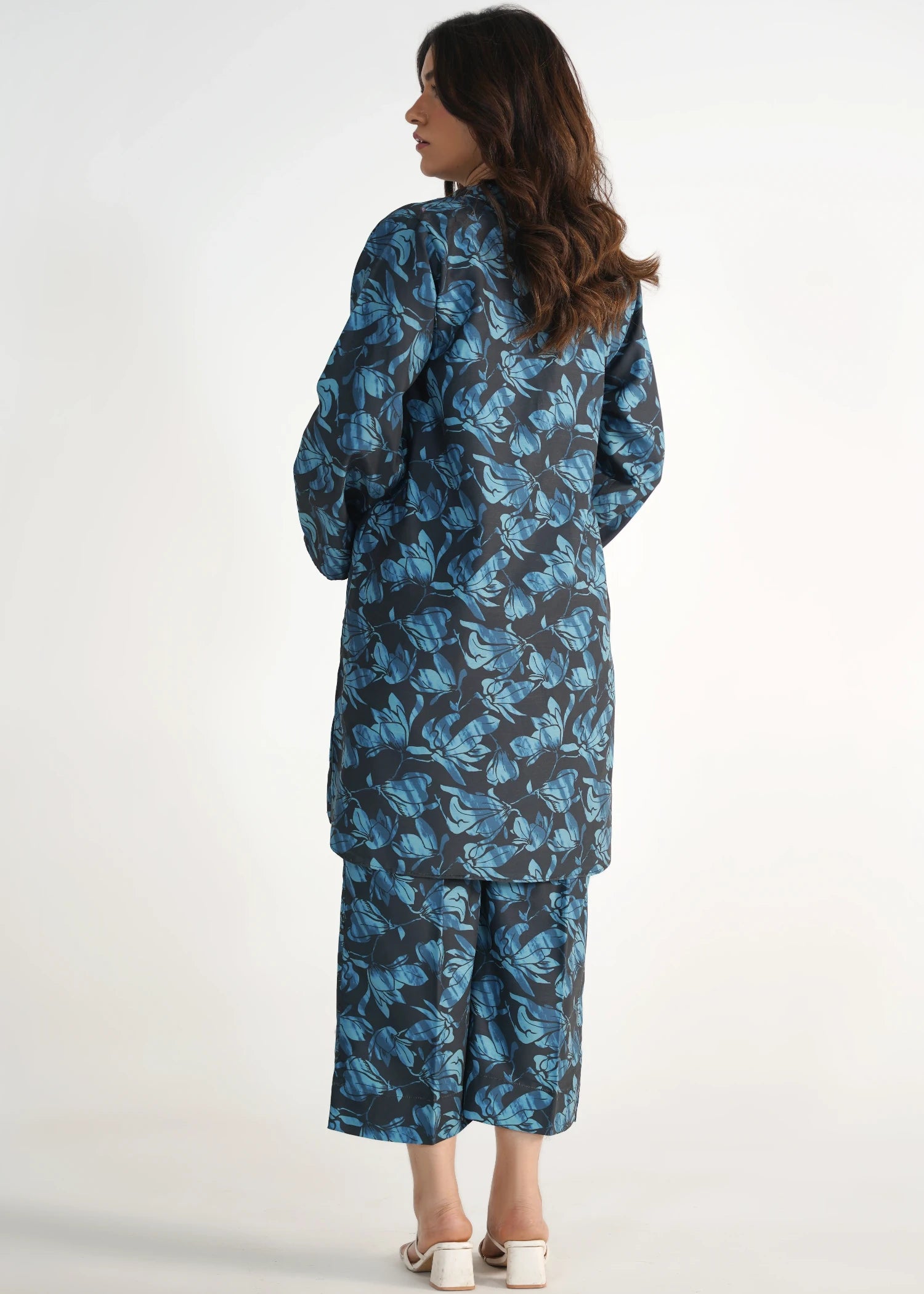 viscose cambric Co Ord Sets in Navy blue, smoke black