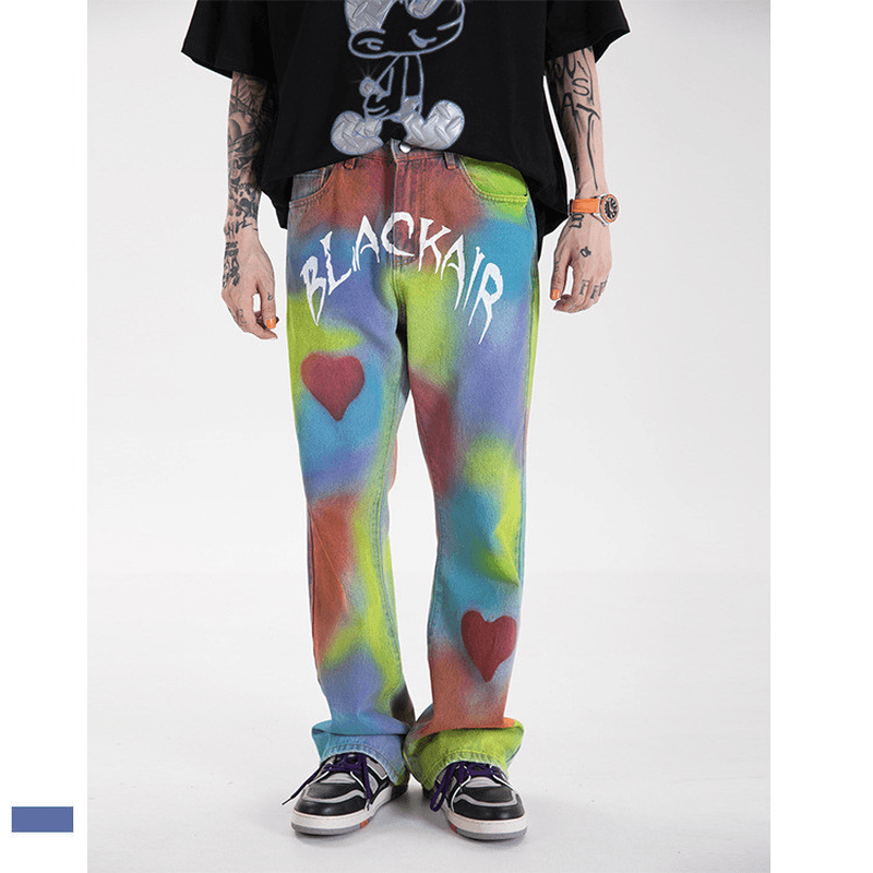 Madeextreme Street Brand 2021 Spring Summer New Love Wei La Hip Hop National Trendy Men'S Vibe Jeans