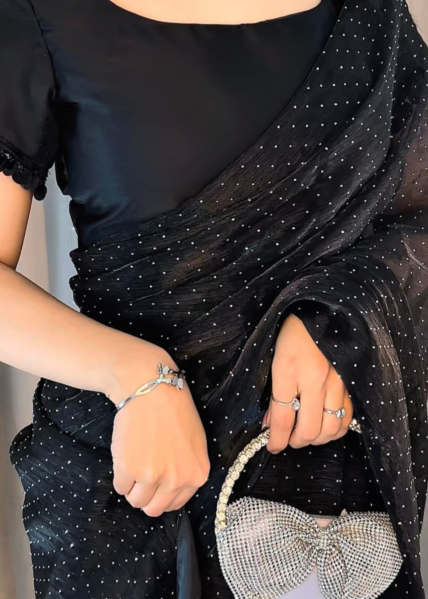 silk Saree in Black