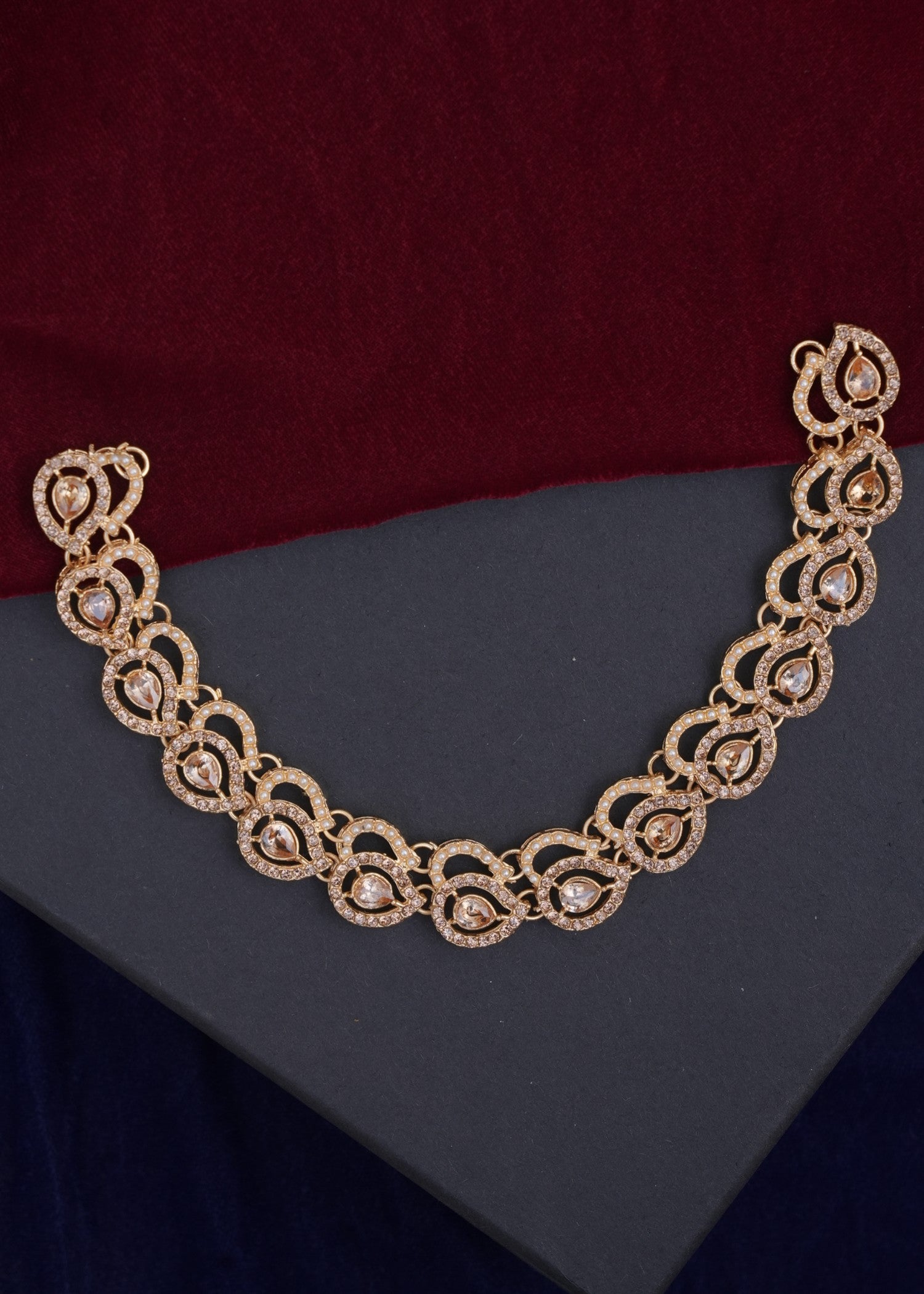 Jewelry Set in Gold, champagne Color by - Trendy Women Jewelry Set LEC0252