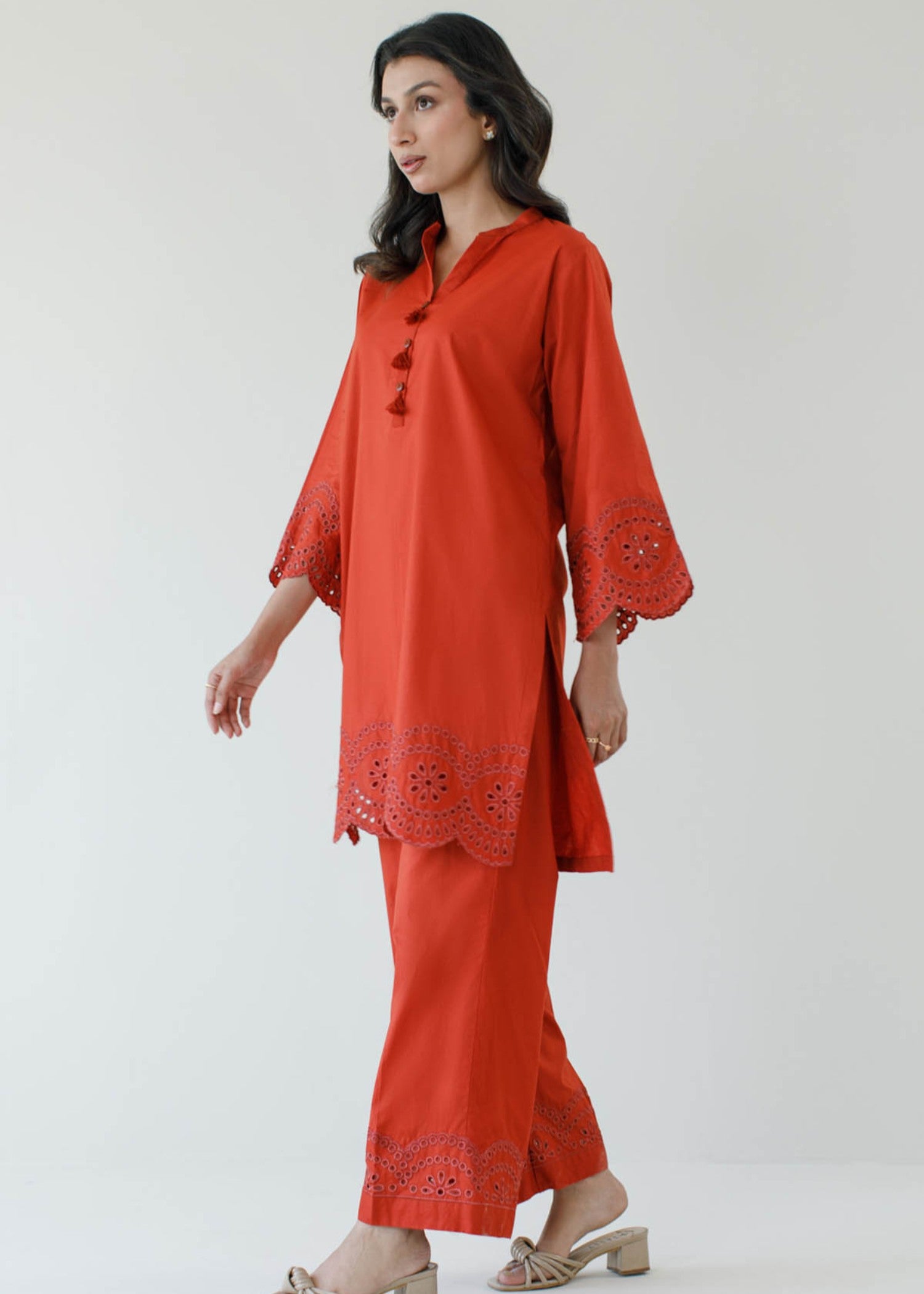 cambric Co Ord Sets in Rust red