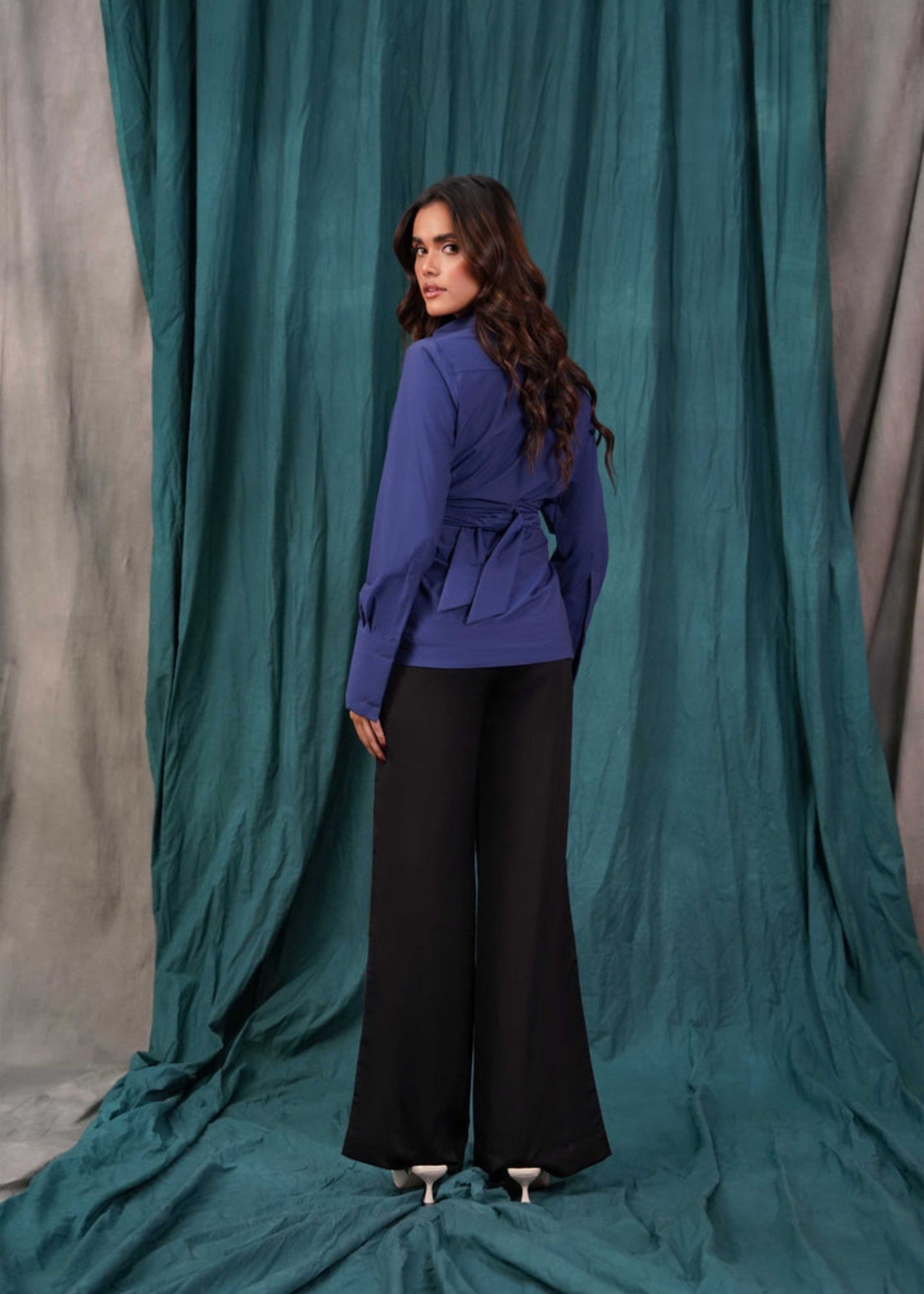 polycotton Top in Blue
