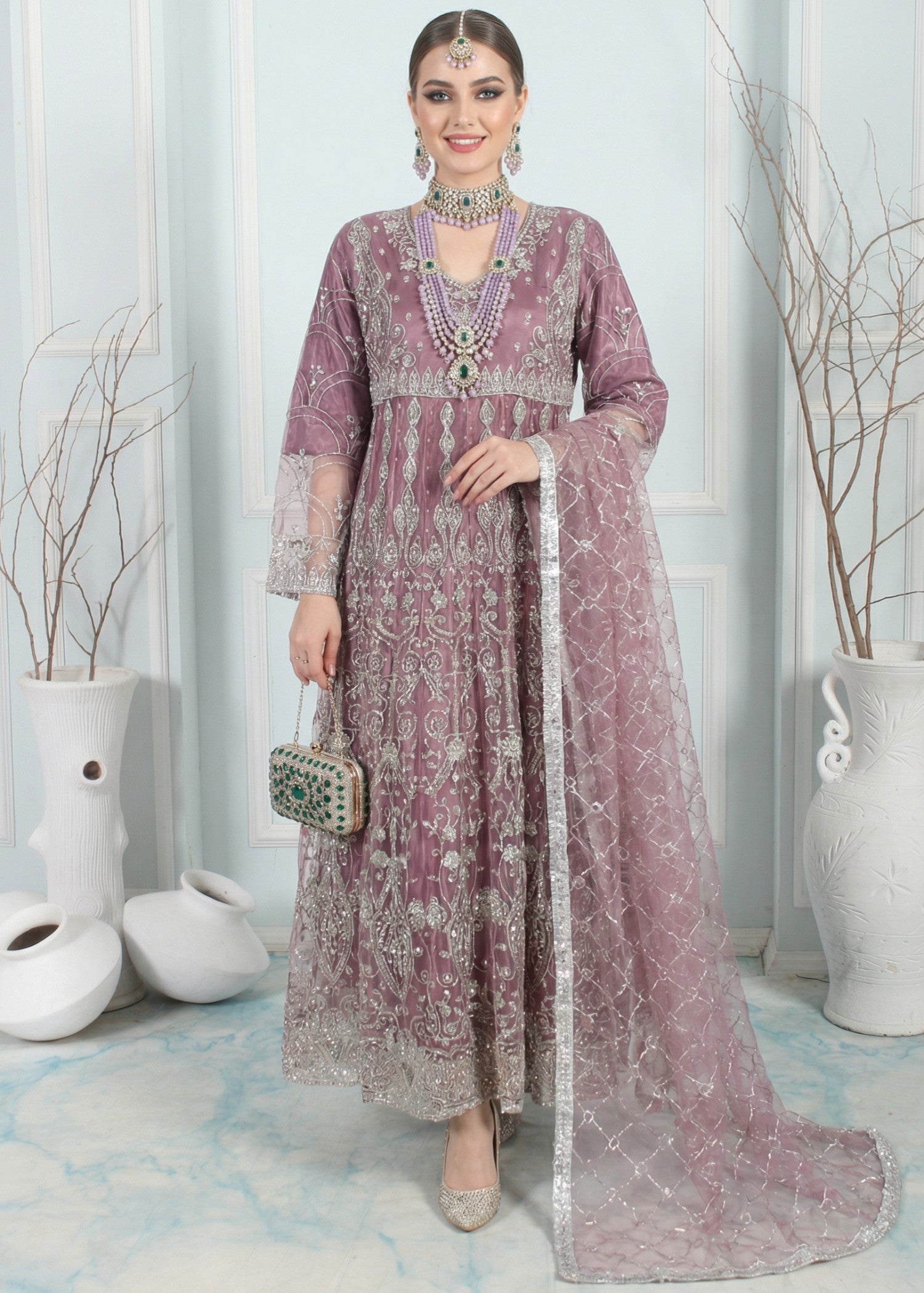 net Maxi in Plum