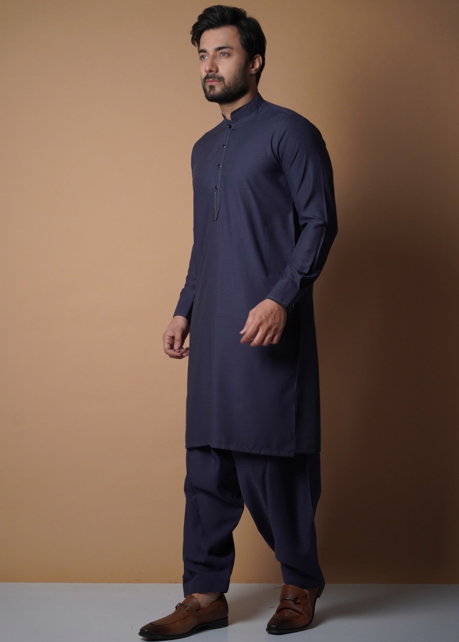 cotton viscose Shalwar Kameez in Purple