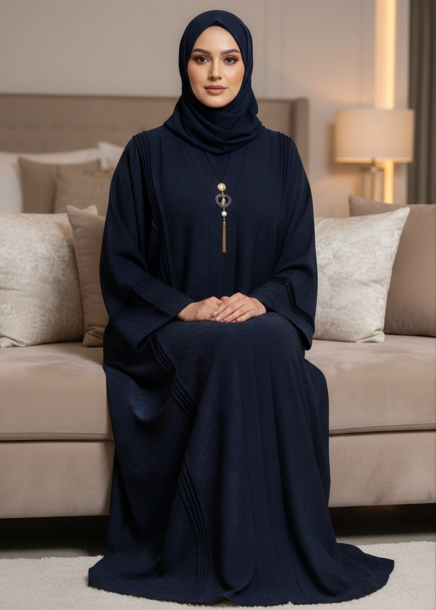 nidha Abaya in Midnight blue