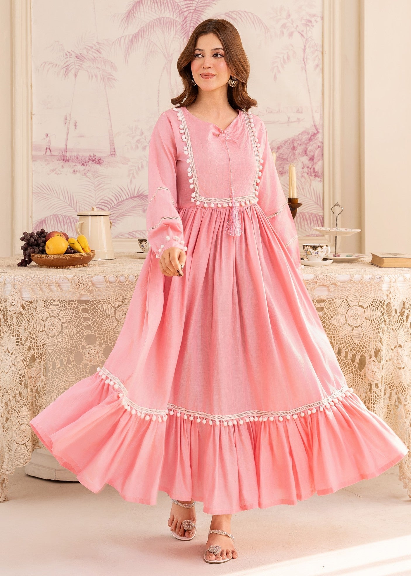 cotton Maxi in Baby pink