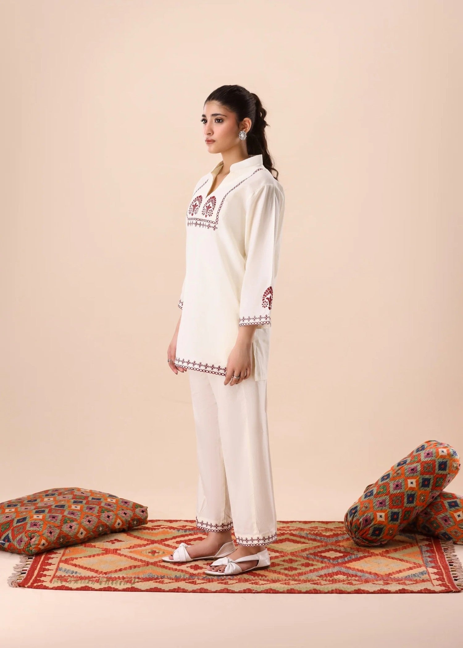 cotton Co ord Sets in Beige