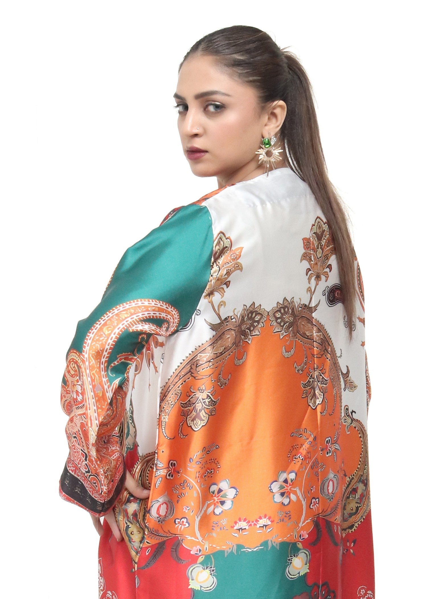 silk Gown in Multi
