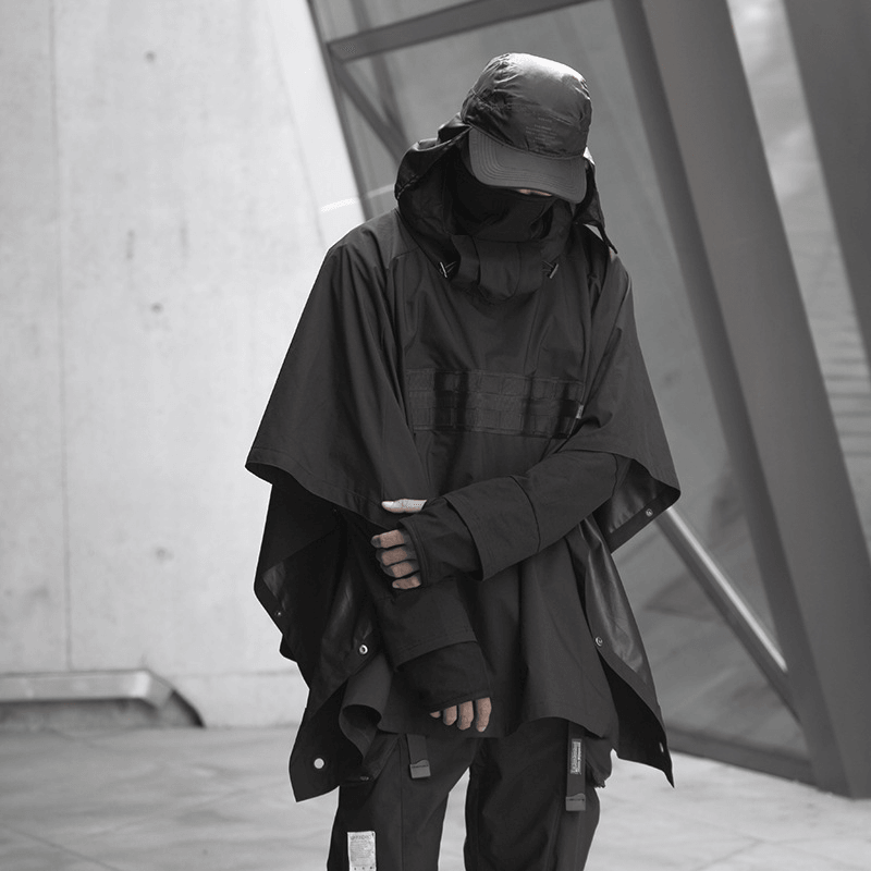 Cloak Dark Ninja Shawl Outdoor Windproof Rain and Snow Windbreaker Jacket