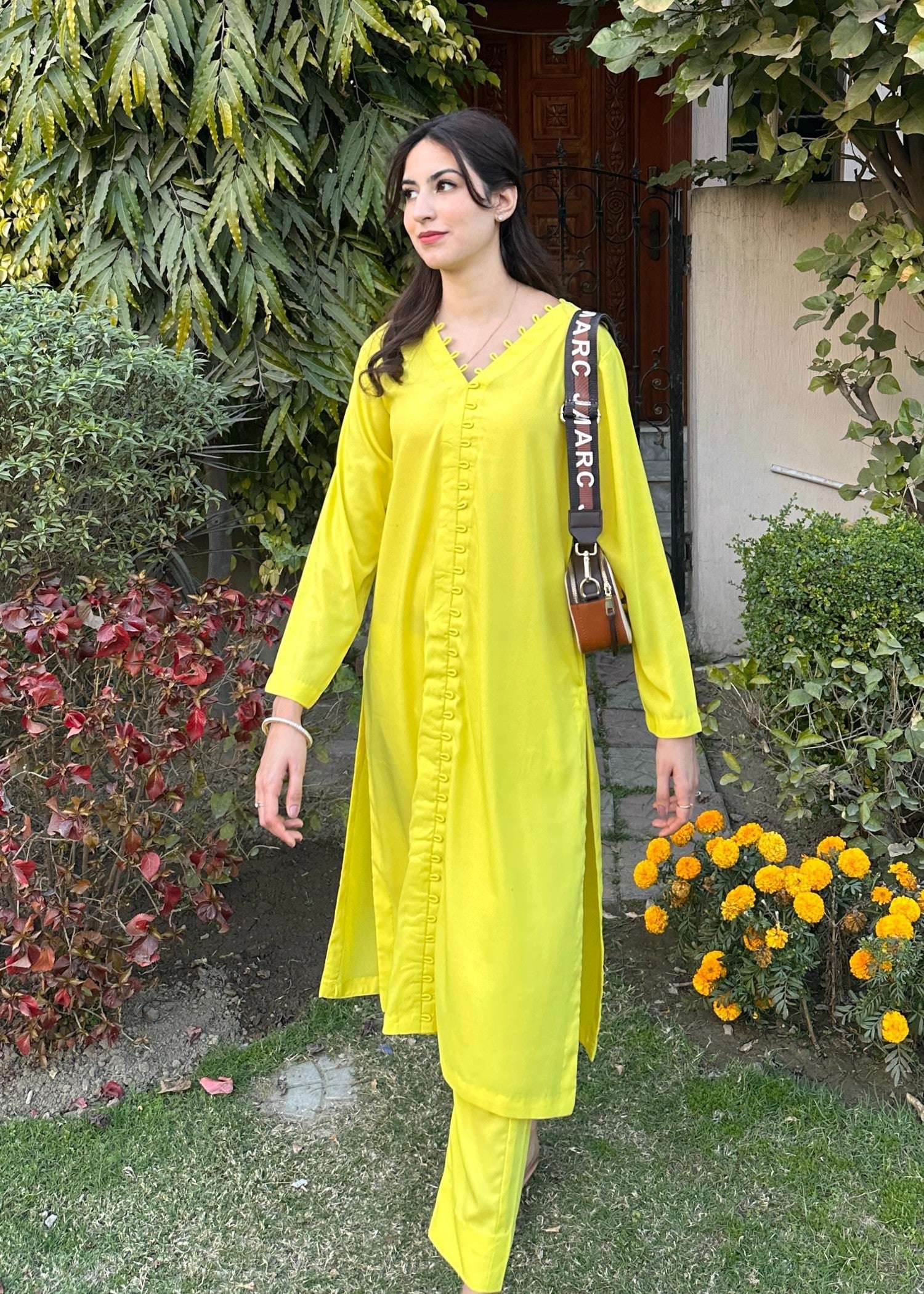 crepe Co Ord Sets in Lemon