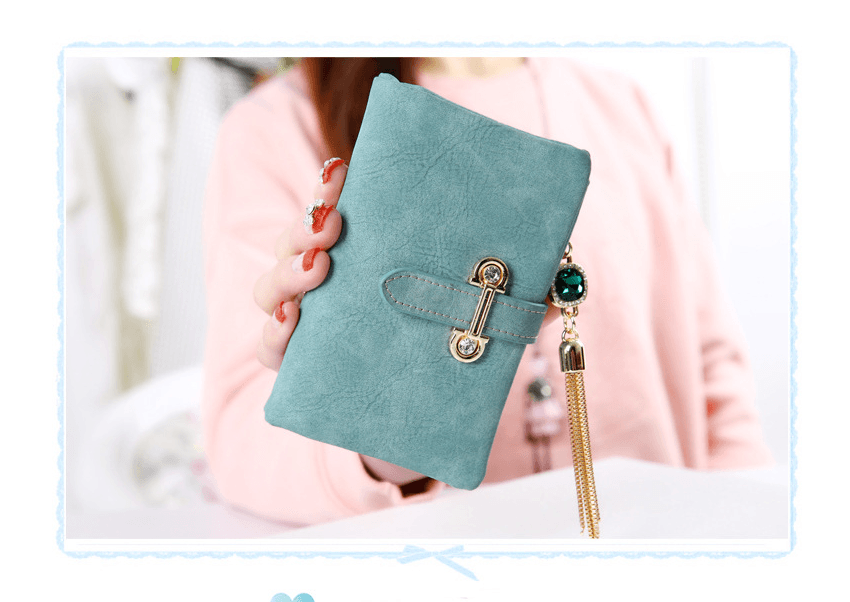 Scrub ladies multi-function coin purse tassel pendant wallet ladies wallet