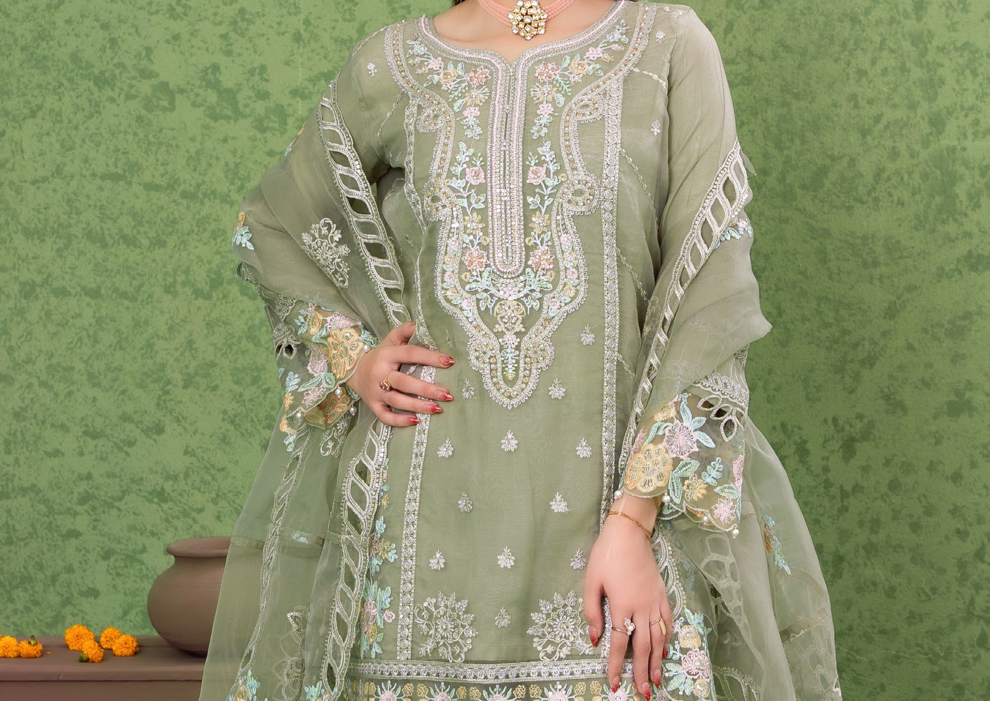 Kahani Festive Pret Organza Formals – D-10