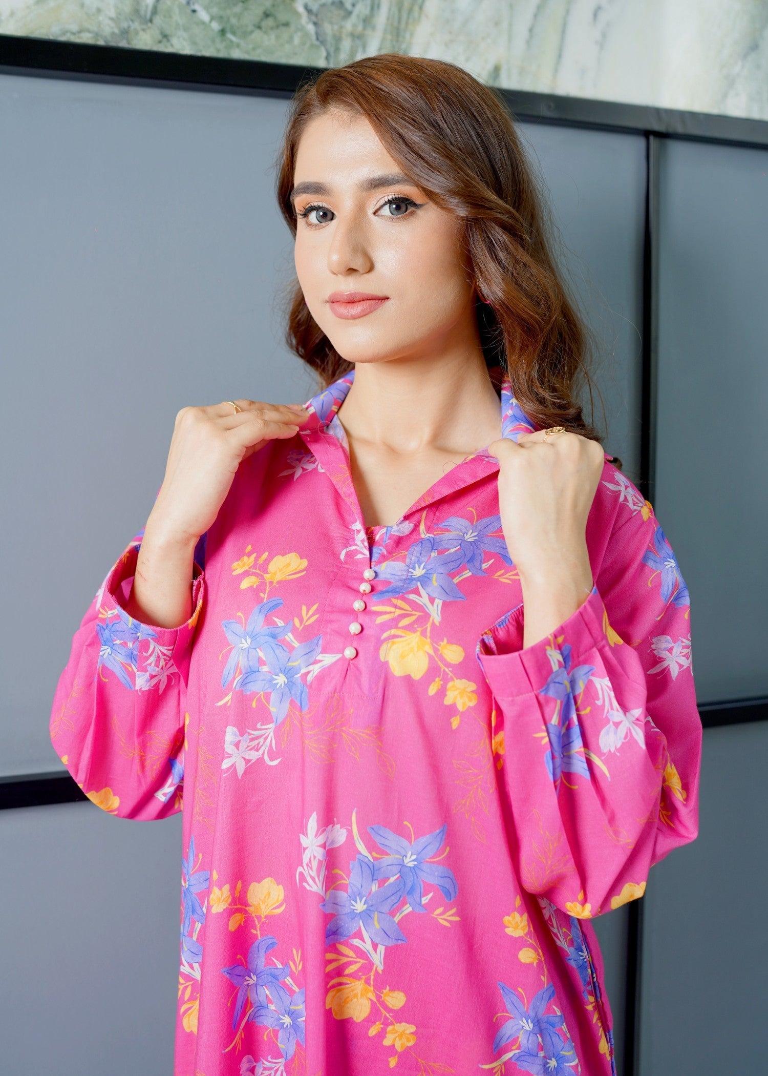 lawn Co Ord Sets in Fuchsia