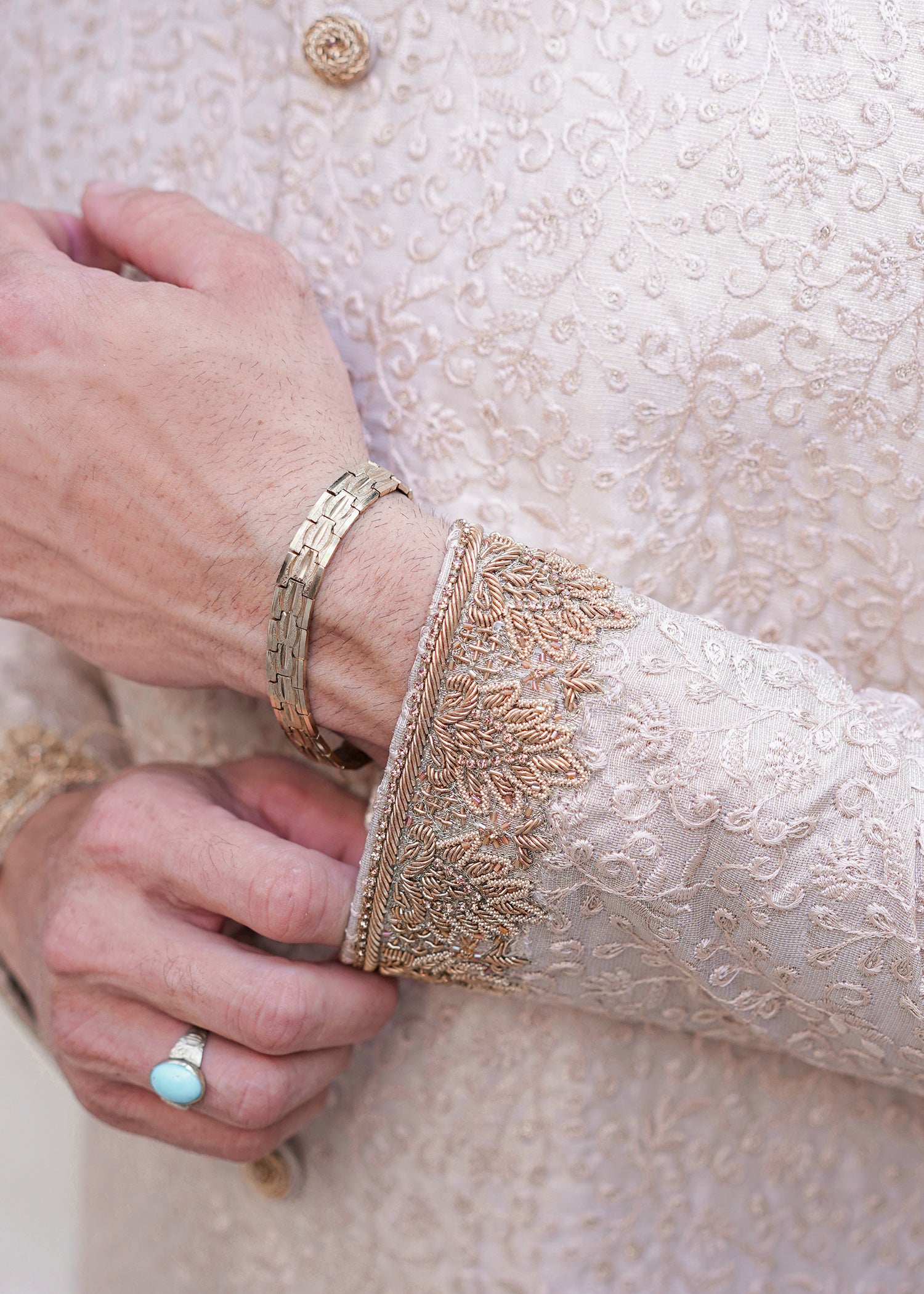 masuri Sherwani in Pastel pink