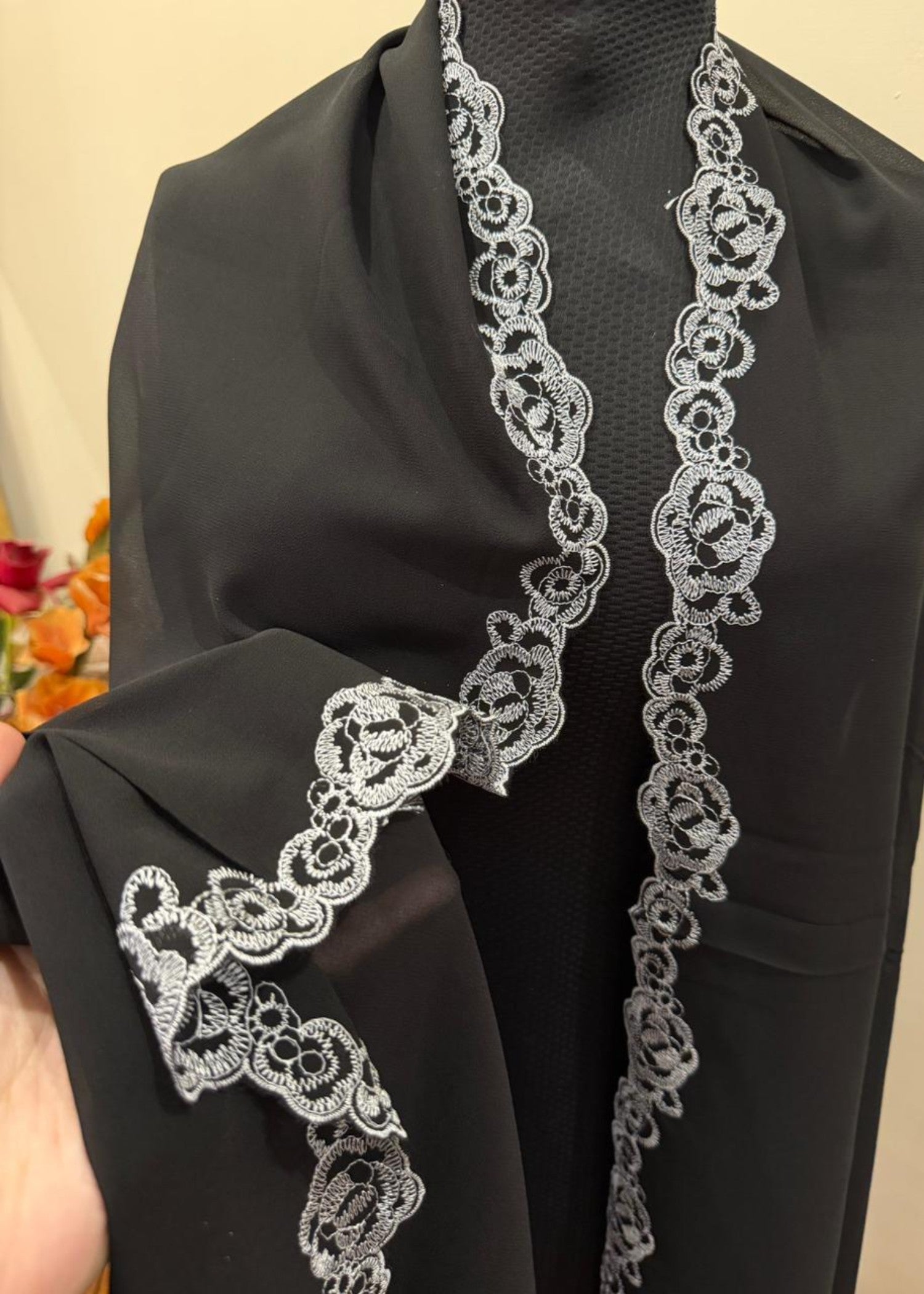 georgette chiffon Hijab in Black