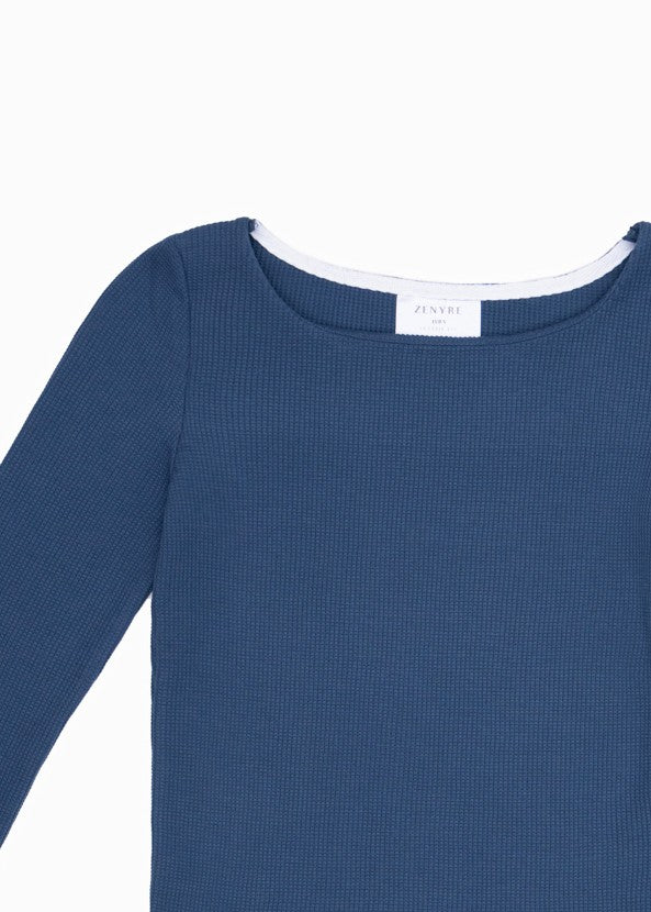 polyester Blouse in Sapphire blue